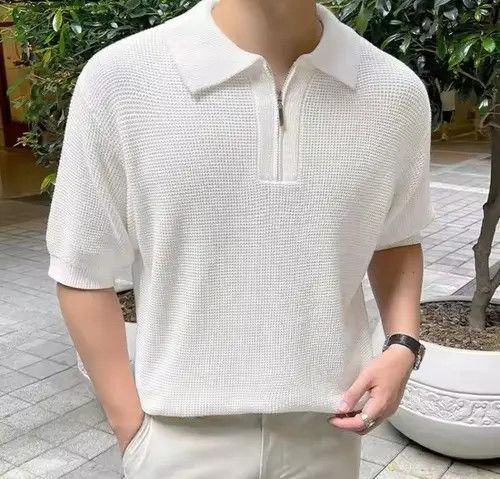 Japanese Brand Momoko x Egawa Knitted Zippered Polo Shirt Size US M / EU 48-50 / 2 - 6 Thumbnail