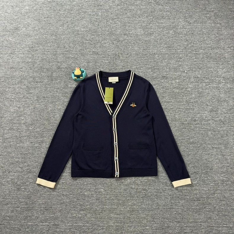 Gucci Little bee dark blue cardigan jacket 2503-Nextarrow