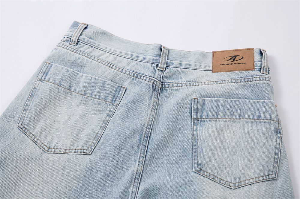 Jean Men's street punk distressed washed loose scimitar jeans Size US 32 / EU 48 - 6 Thumbnail