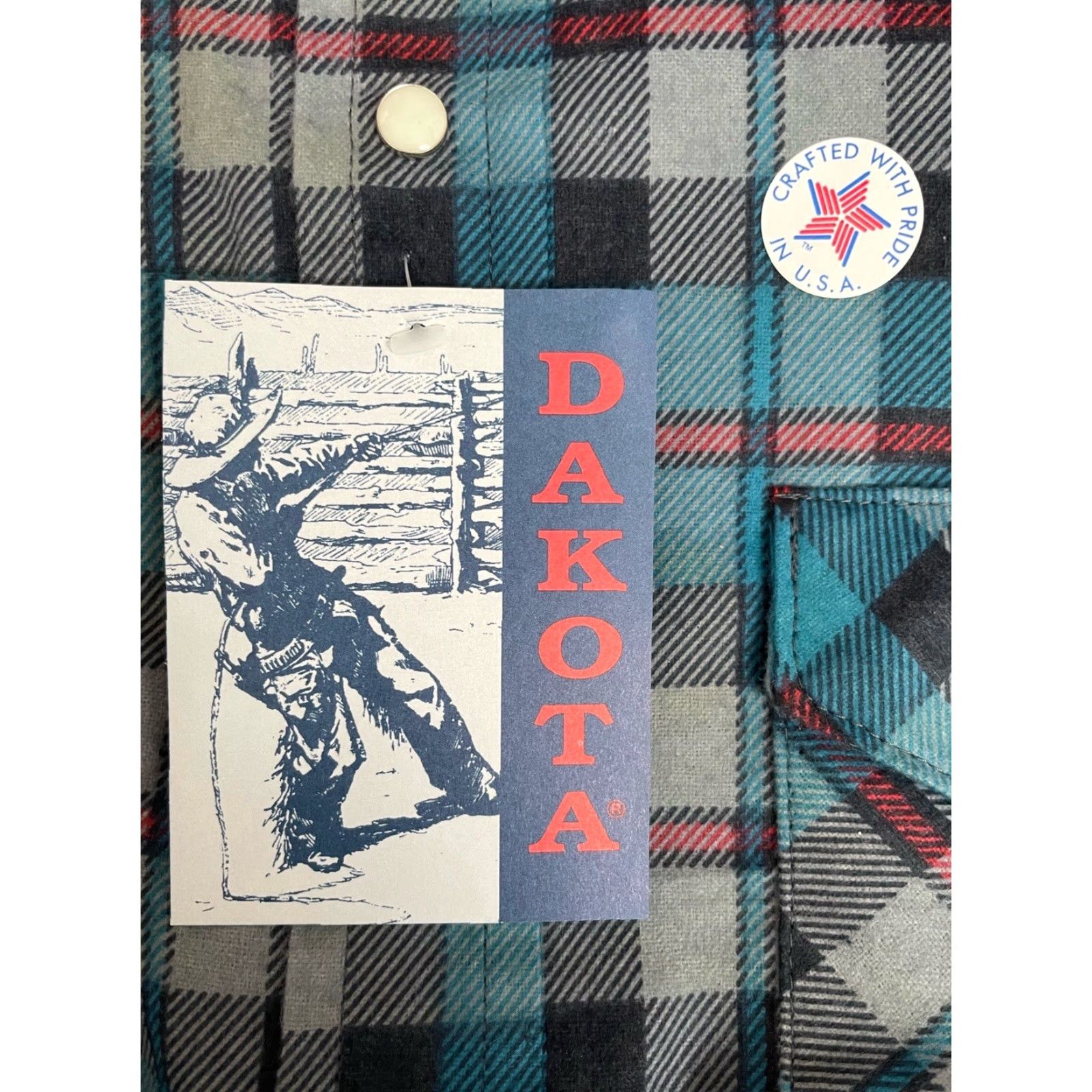 Vintage VINTAGE Five Brother Dakota Plaid Flannel Shirt Mens 2XL NWT USA Made Shirt Mens 2XL Plaid USA Pearlized Snaps Blue Cotton Flannel 80s Western Shirt Size US XXL / EU 58 / 5 - 3 Thumbnail