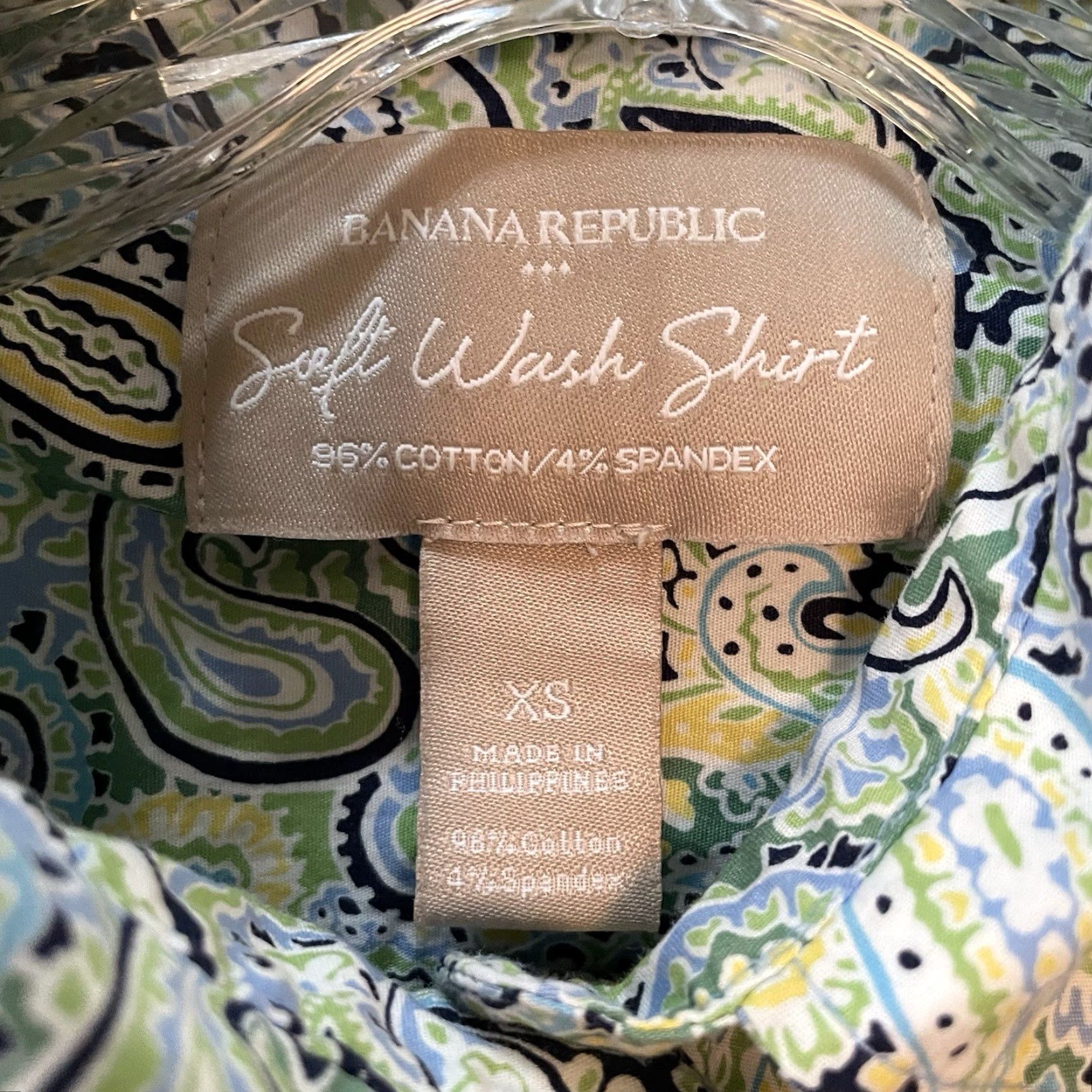 Banana Republic Banana Republic Shirt Womens XS Button Up Top Paisley White Green Blue Yellow Size XS / US 0-2 / IT 36-38 - 3 Thumbnail