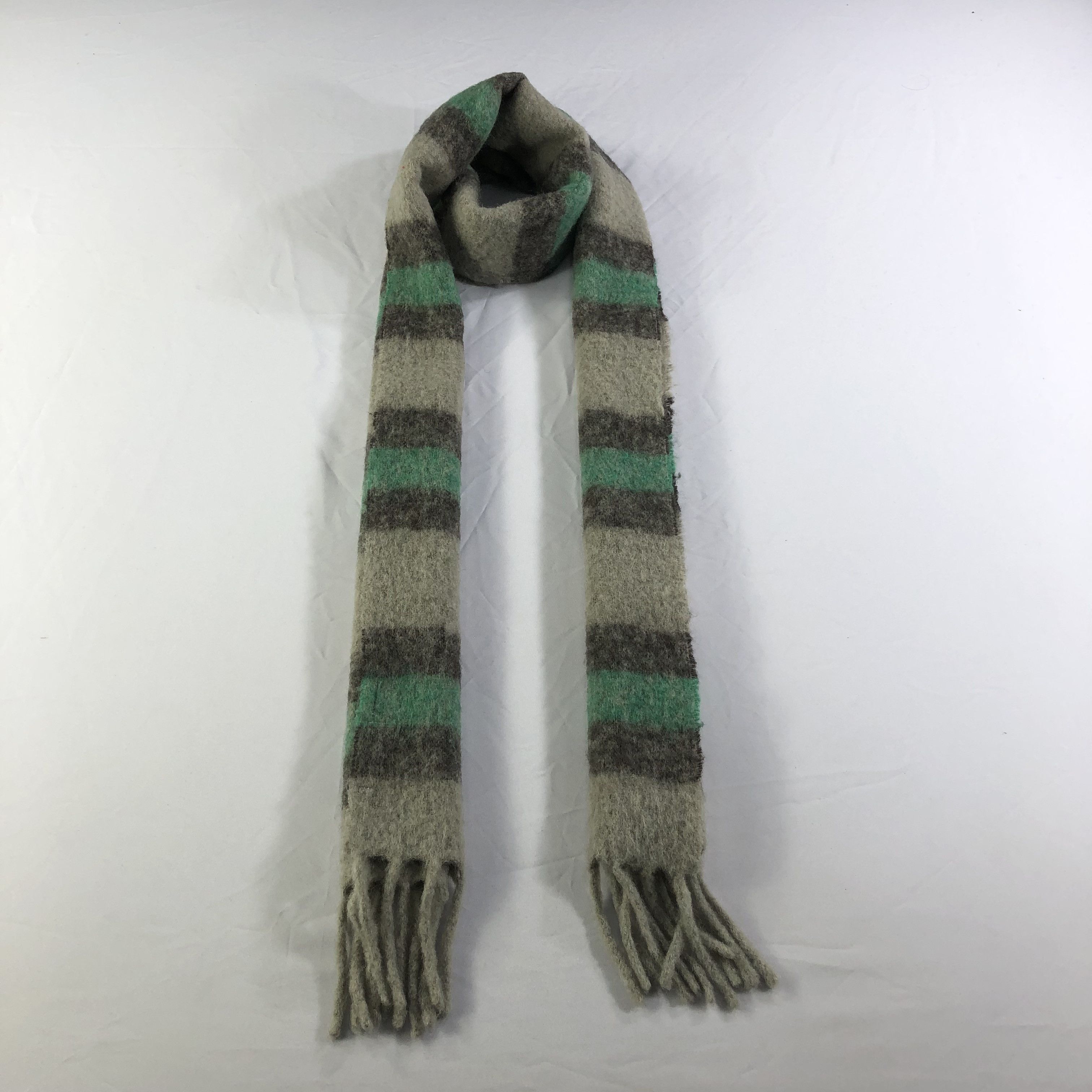 JW Anderson × Uniqlo J.W Anderson X Uniqlo Striped Wool Scarf Muffler V1435 Size ONE SIZE - 1 Thumbnail