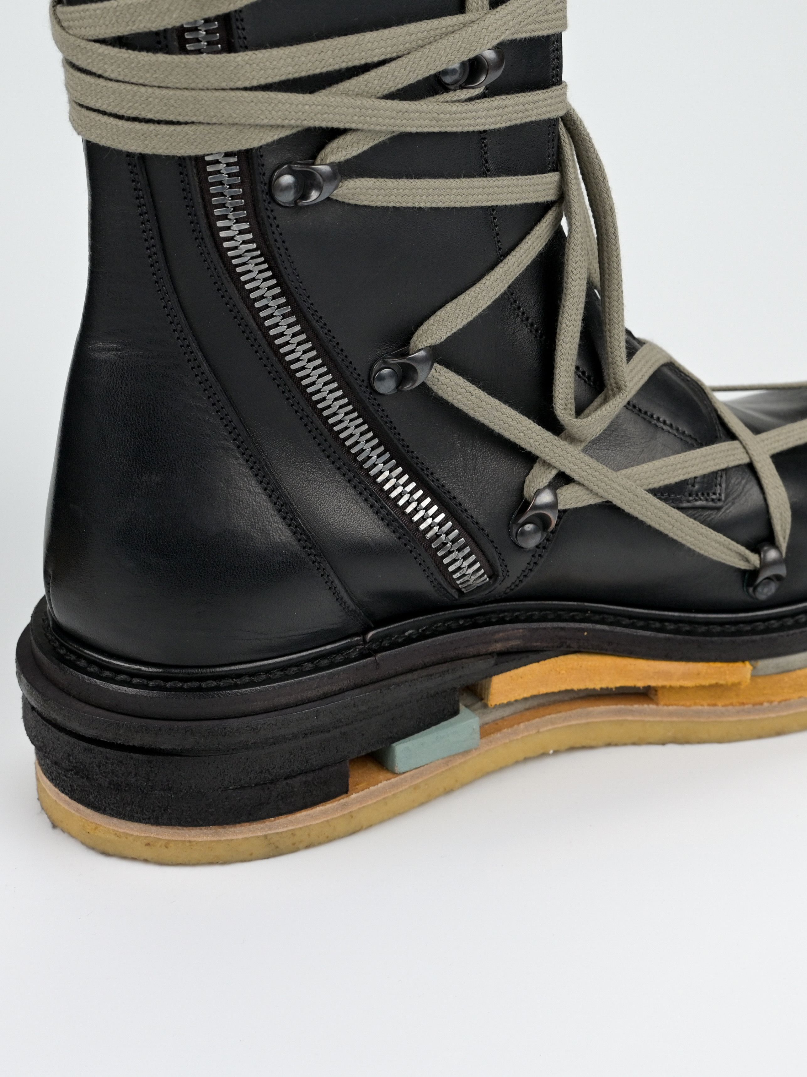 Rick Owens F/W 2017 Glitter Hexagram Creeper Boots Lego Sole Size US 10.5 / EU 43-44 - 21 Thumbnail