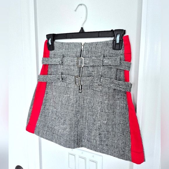 Vacation LF Mags & Pye Plaid Striped Belted Zip-Up Skirt Party Sexy Size 27" / US 4 / IT 40 - 3 Thumbnail