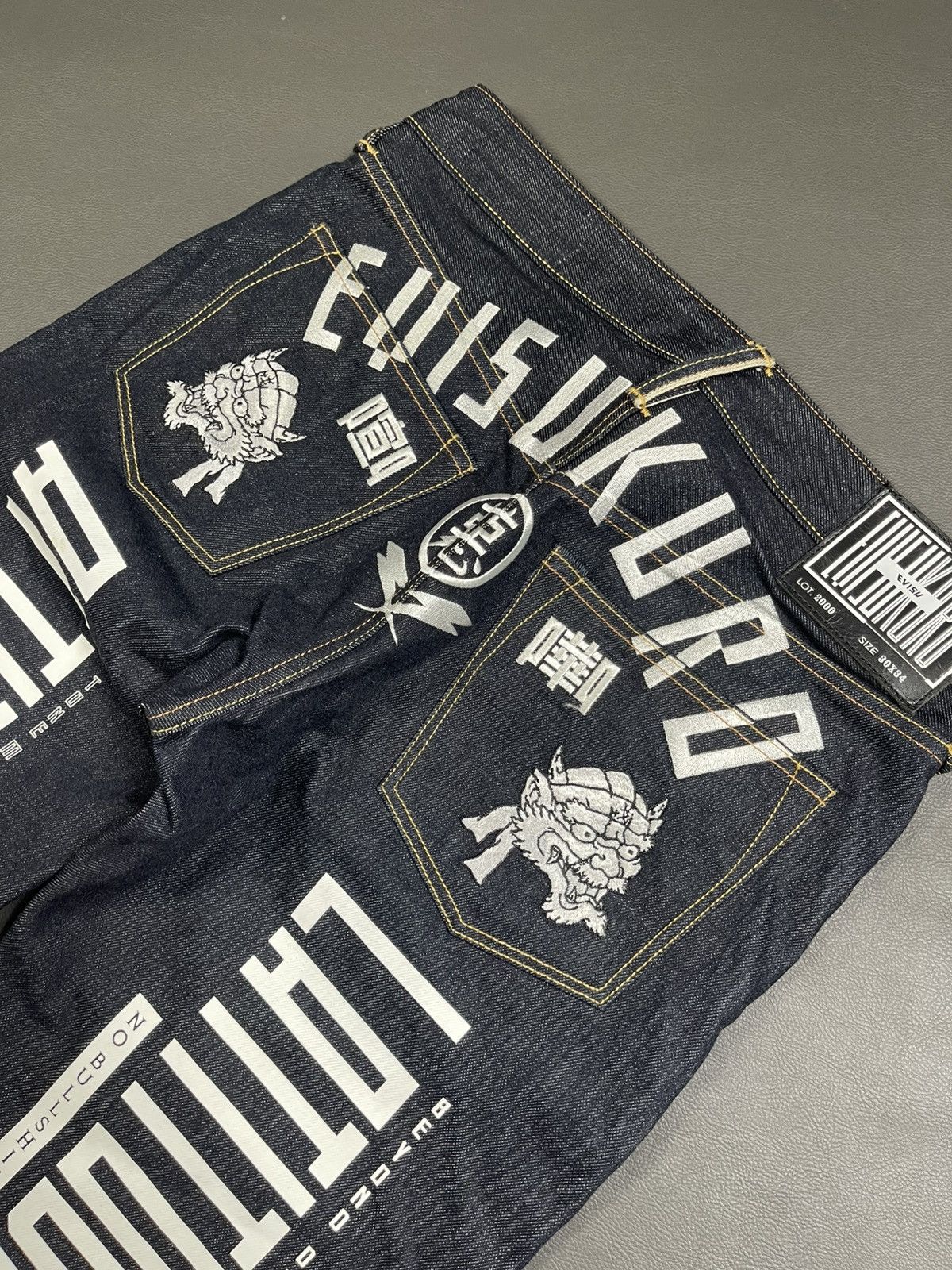 Evisu EVISUKURO Lot 2000 Selvedge Jeans Size US 33 - 5 Thumbnail
