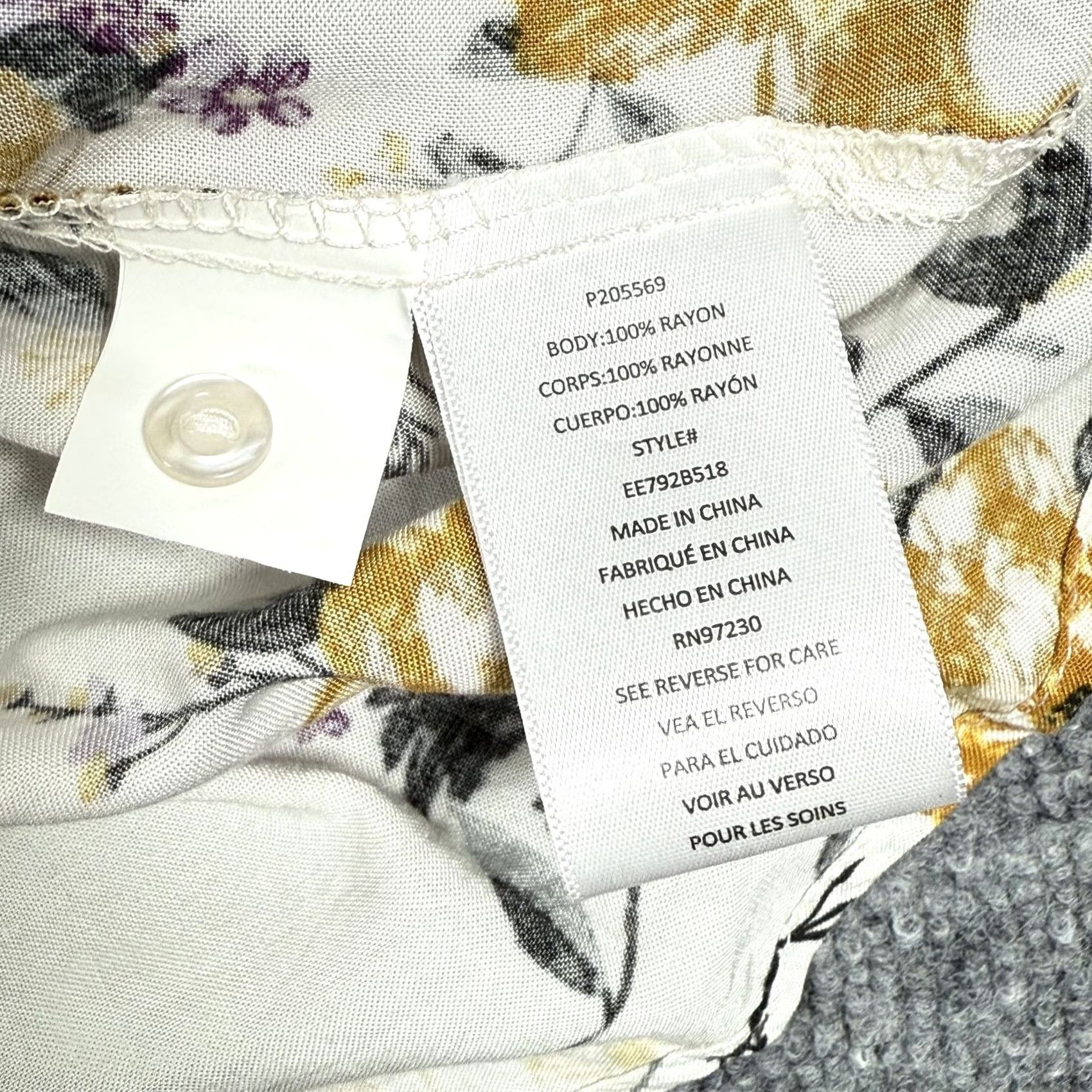 Vintage Absolutely Famous Dress Womens Large White Floral Sleeveless Button Rayon Casual Sundress Size L / US 10 / IT 46 - 5 Thumbnail