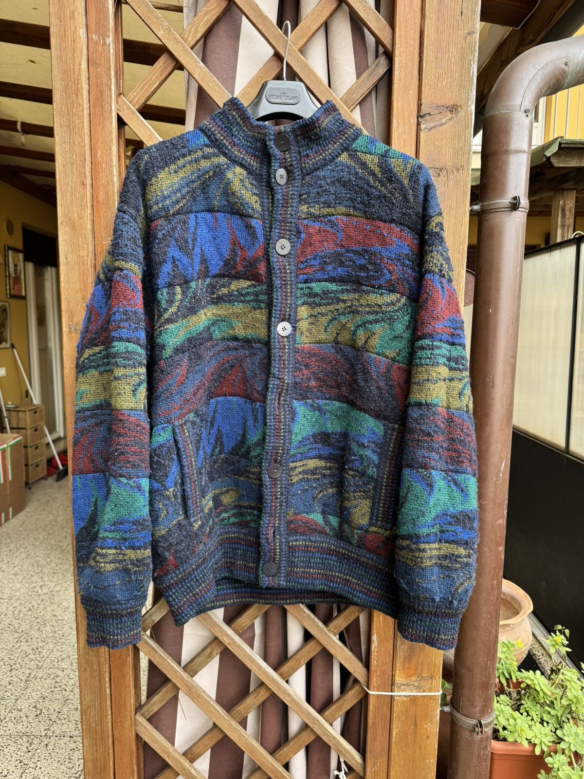 Missoni × Vintage Missoni bomber jacket 80s two sides blue wool/mohair/alpaca Size US L / EU 52-54 / 3 - 1 Thumbnail
