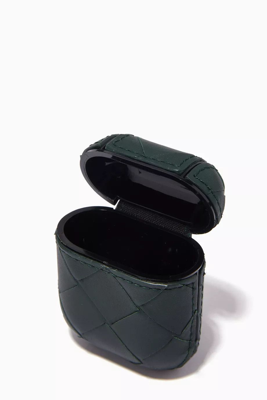 Bottega Veneta o1y0526 Size : OS / Leather Airpod Case in Dark Green Size ONE SIZE - 2 Thumbnail