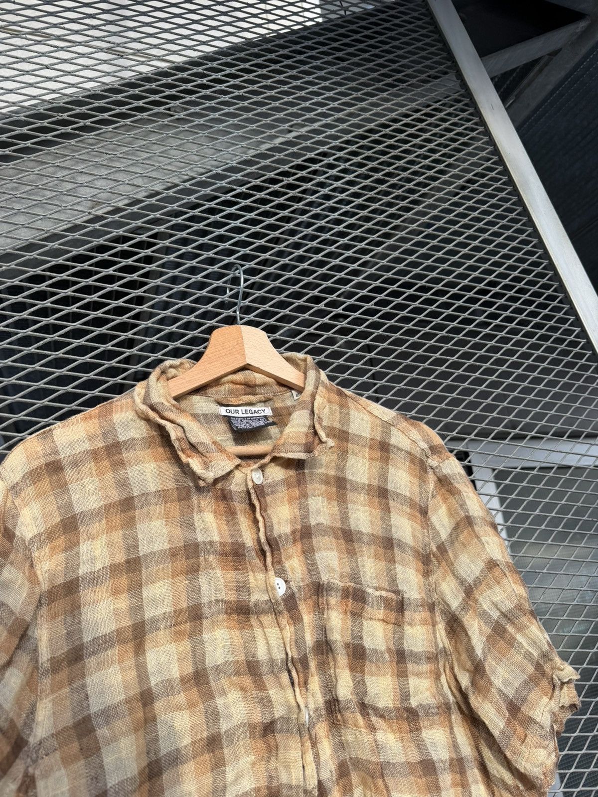 Our Legacy Our Legacy Raw Net Plaid Shirt Size US S / EU 44-46 / 1 - 7 Thumbnail