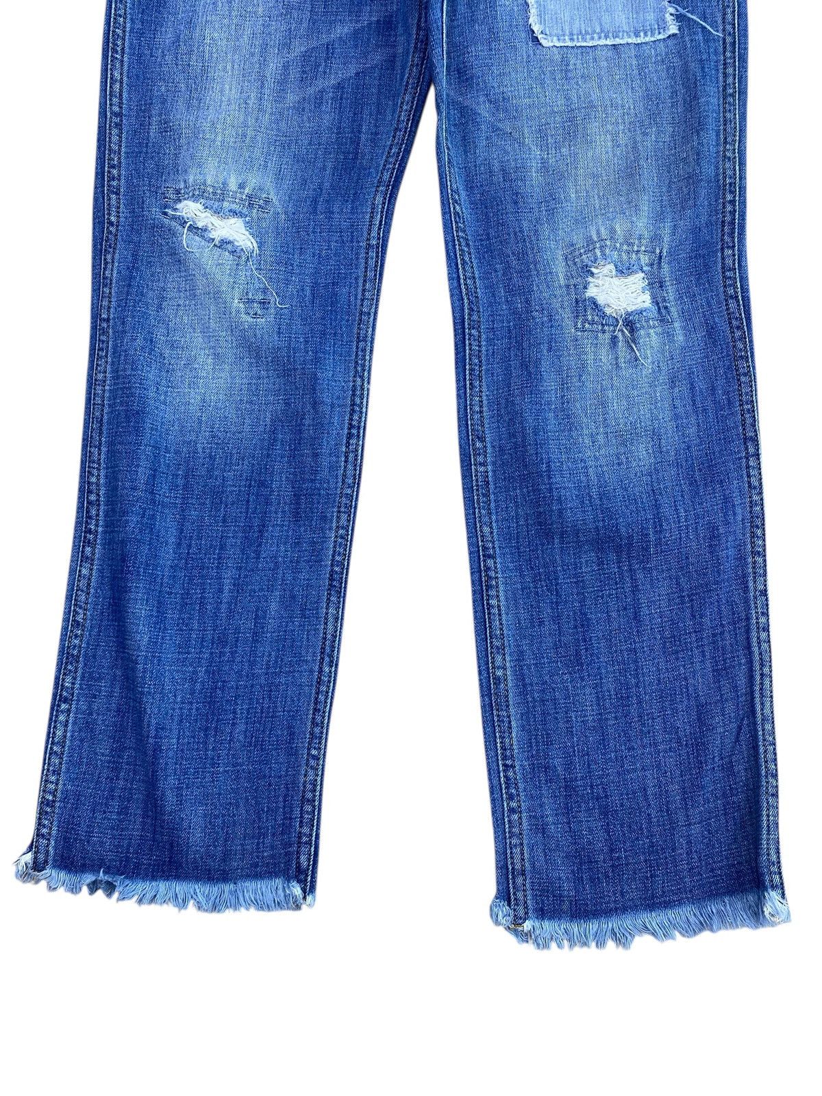 URBAN RESEARCH DOORS Urban Research Brand Ripped Patchwork Style Hairy Leg Jeans Size US 32 / EU 48 - 9 Thumbnail