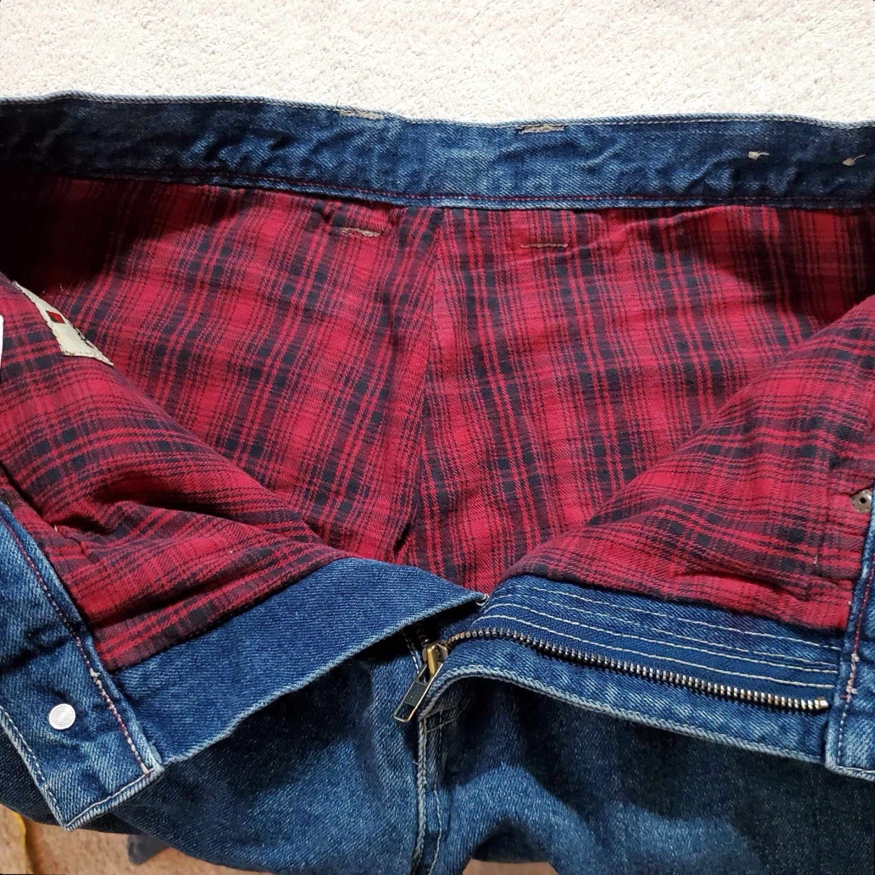 Vintage Woolrich Flannel Lined Jeans 34 X 31 Size US 33 - 4 Thumbnail