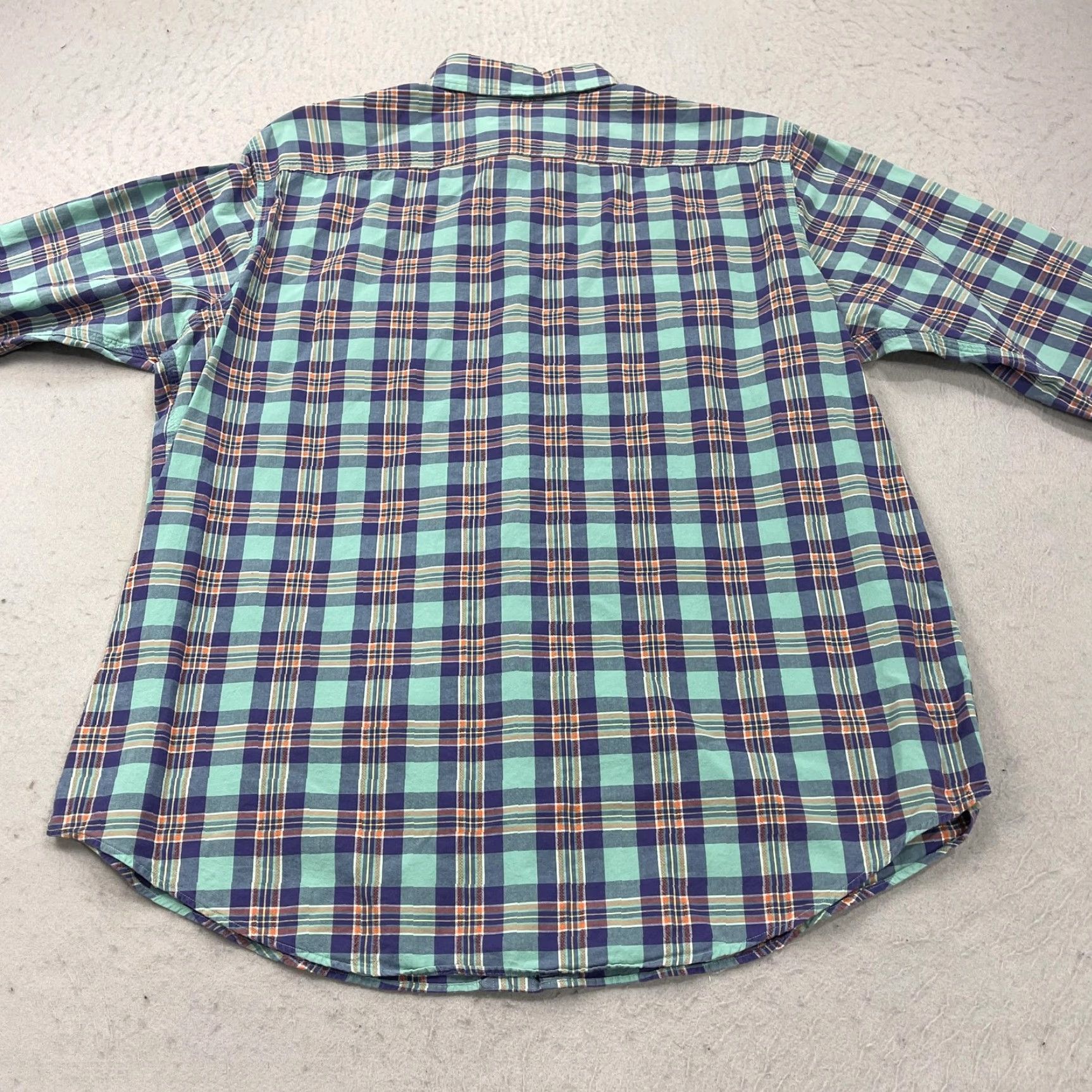 Polo Ralph Lauren Polo Ralph Lauren Shirt Mens XL Green Blue Plaid Cotton Casual Button-Up Short Sleeve Not Short Sleeve Size US XL / EU 56 / 4 - 6 Thumbnail