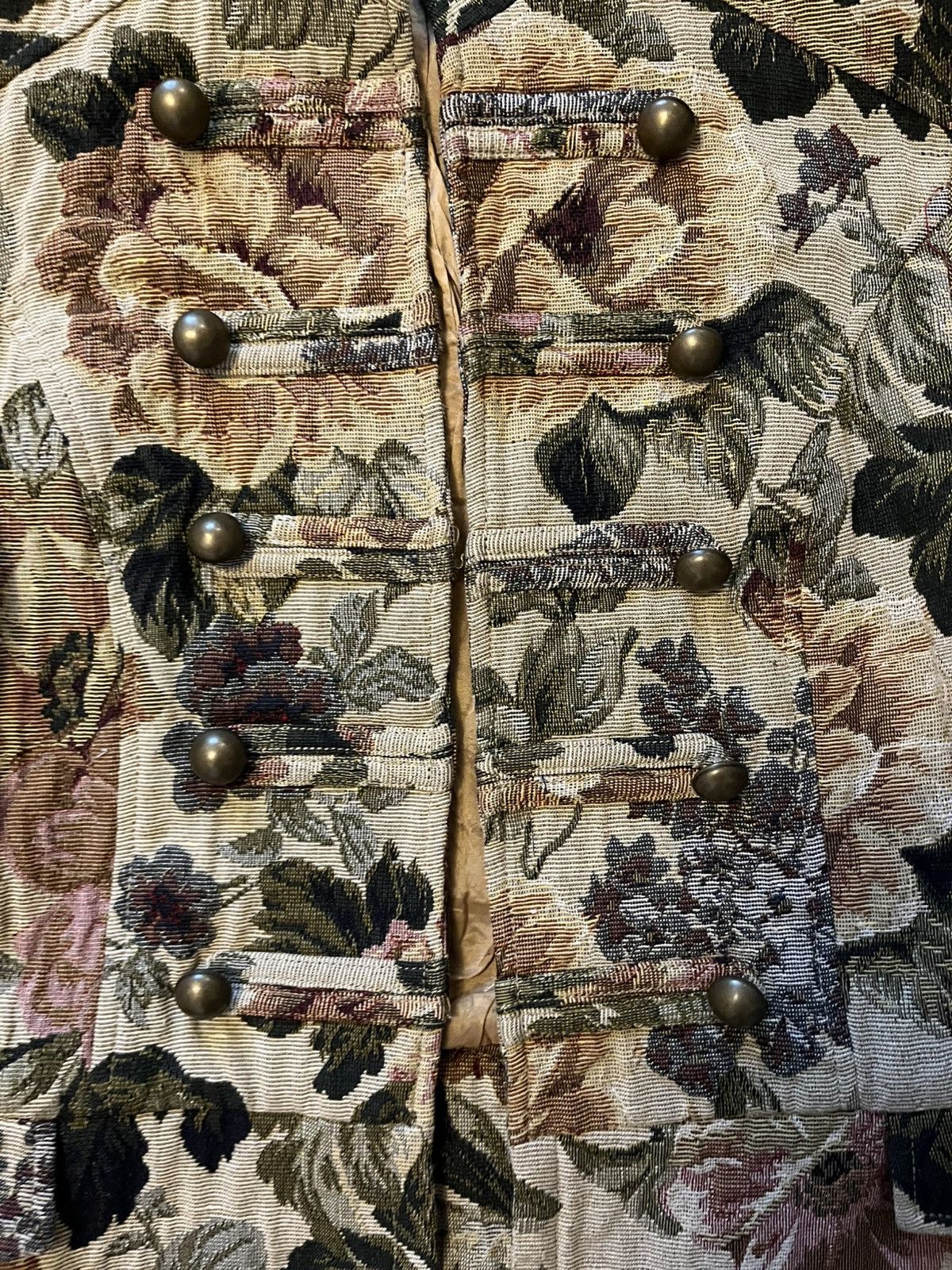 Hedi Slimane Vintage Floral Napoleon Jacket Size US XS / EU 42 / 0 - 3 Thumbnail