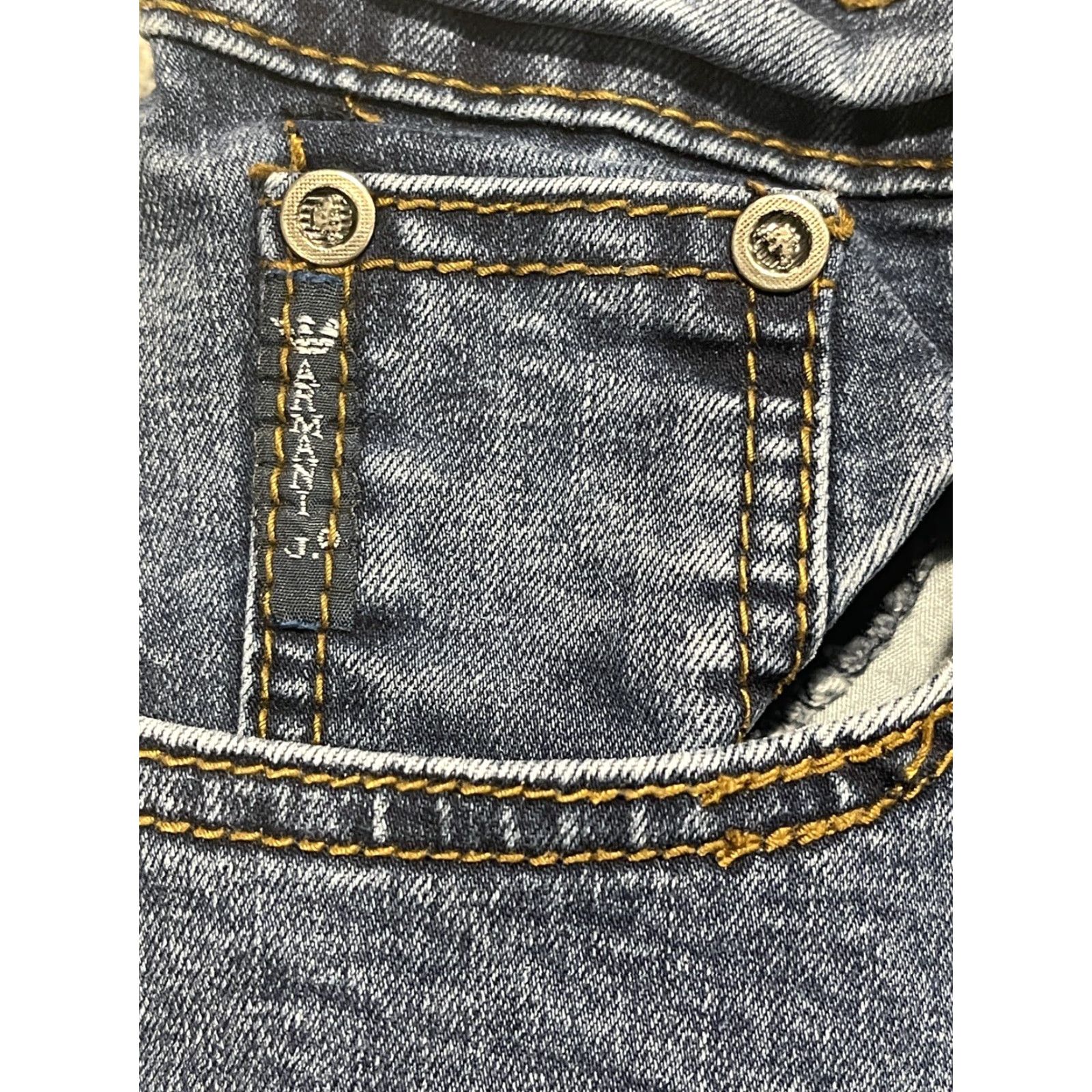 Vintage VINTAGE Armani Jeans Jeans Men 31 31x28 Blue Straight Simin T W31 L28 Button Zip Size US 31 - 3 Thumbnail