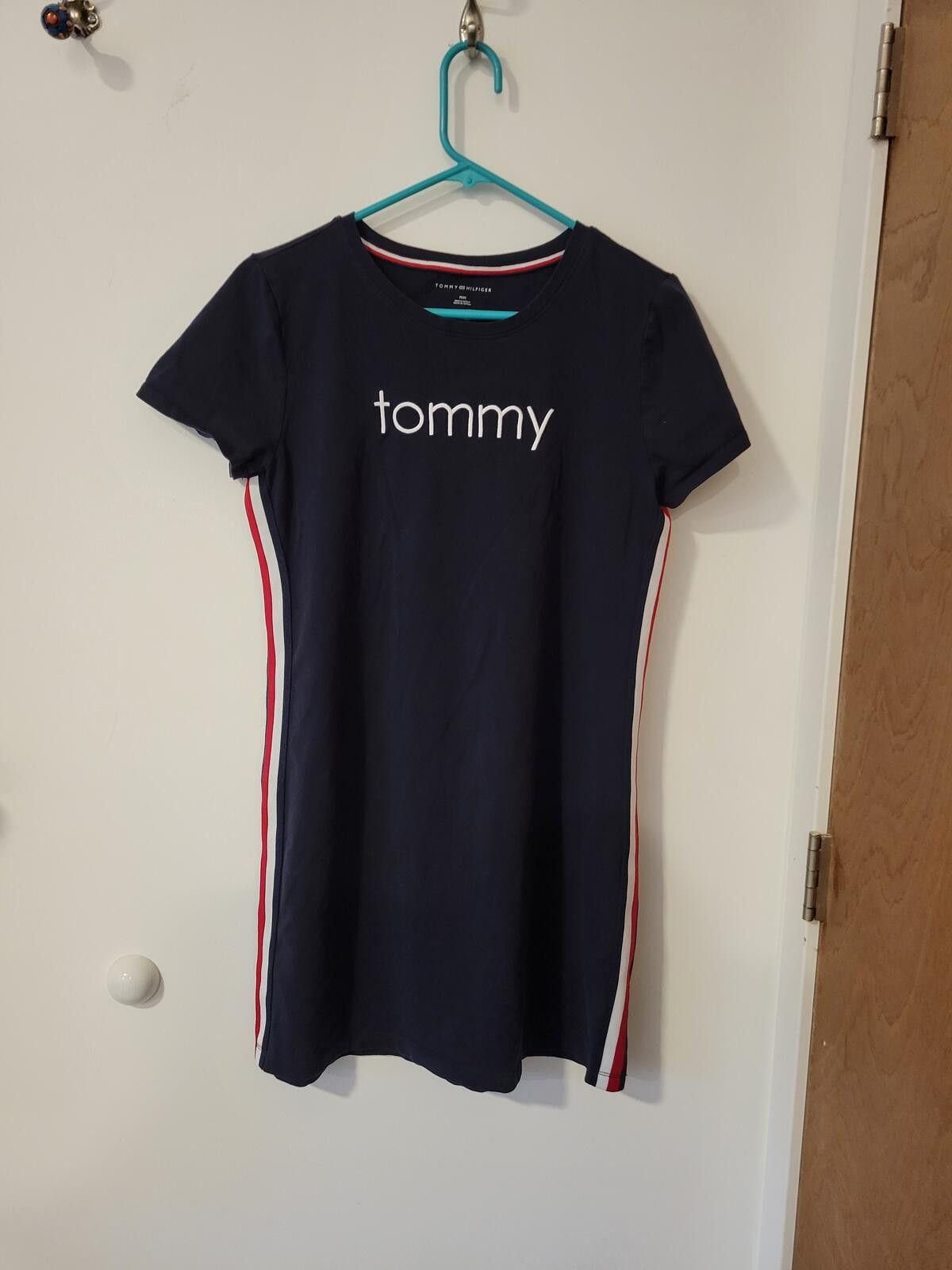 Tommy Hilfiger Tommy Hilfiger Navy Blue Cotton Stretch T-Shirt Dress Size M / US 6-8 / IT 42-44 - 1 Thumbnail