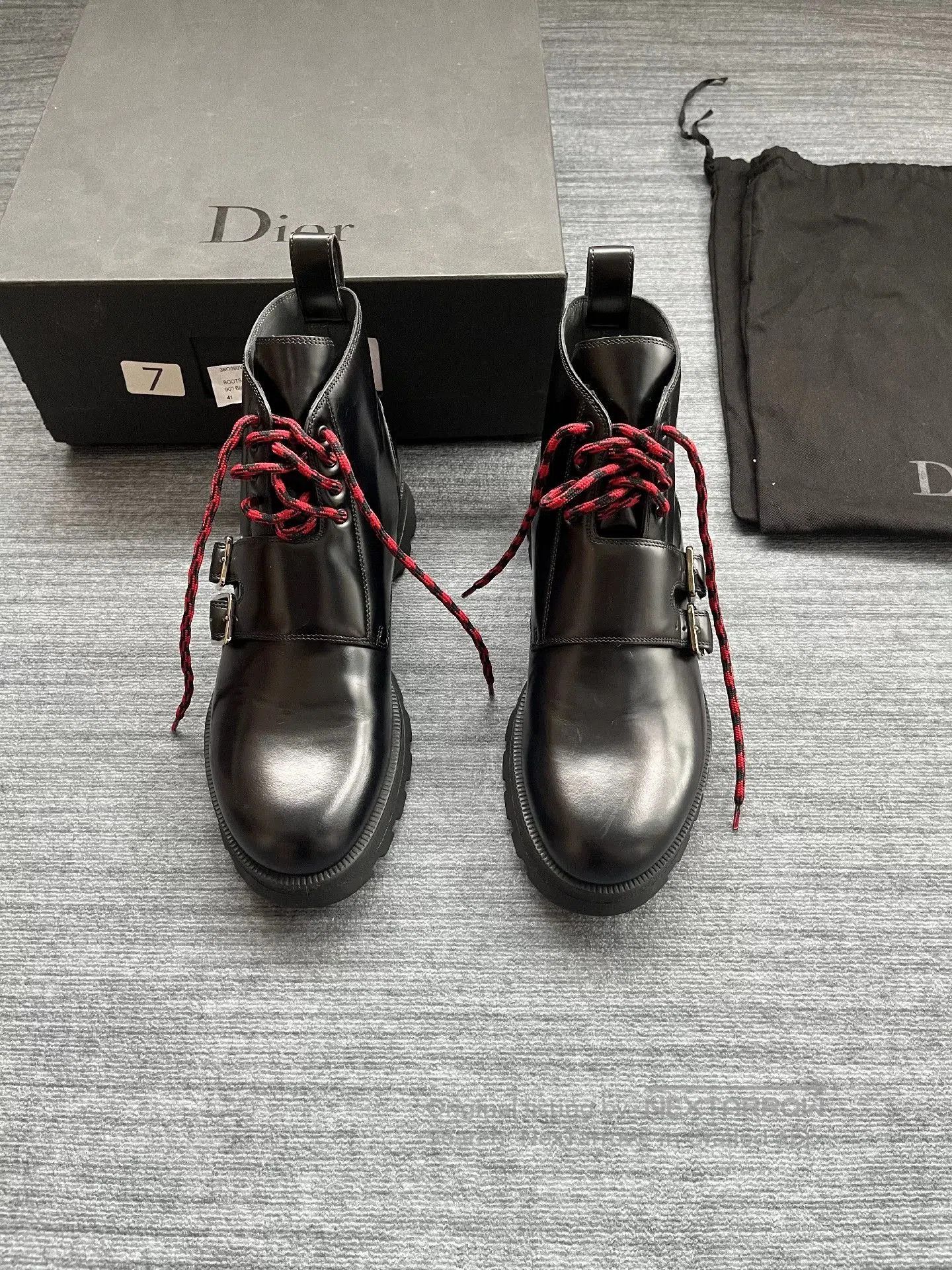 Dior Dior Homme Red String Leather Boots. Size US 8 / EU 41 - 4 Thumbnail