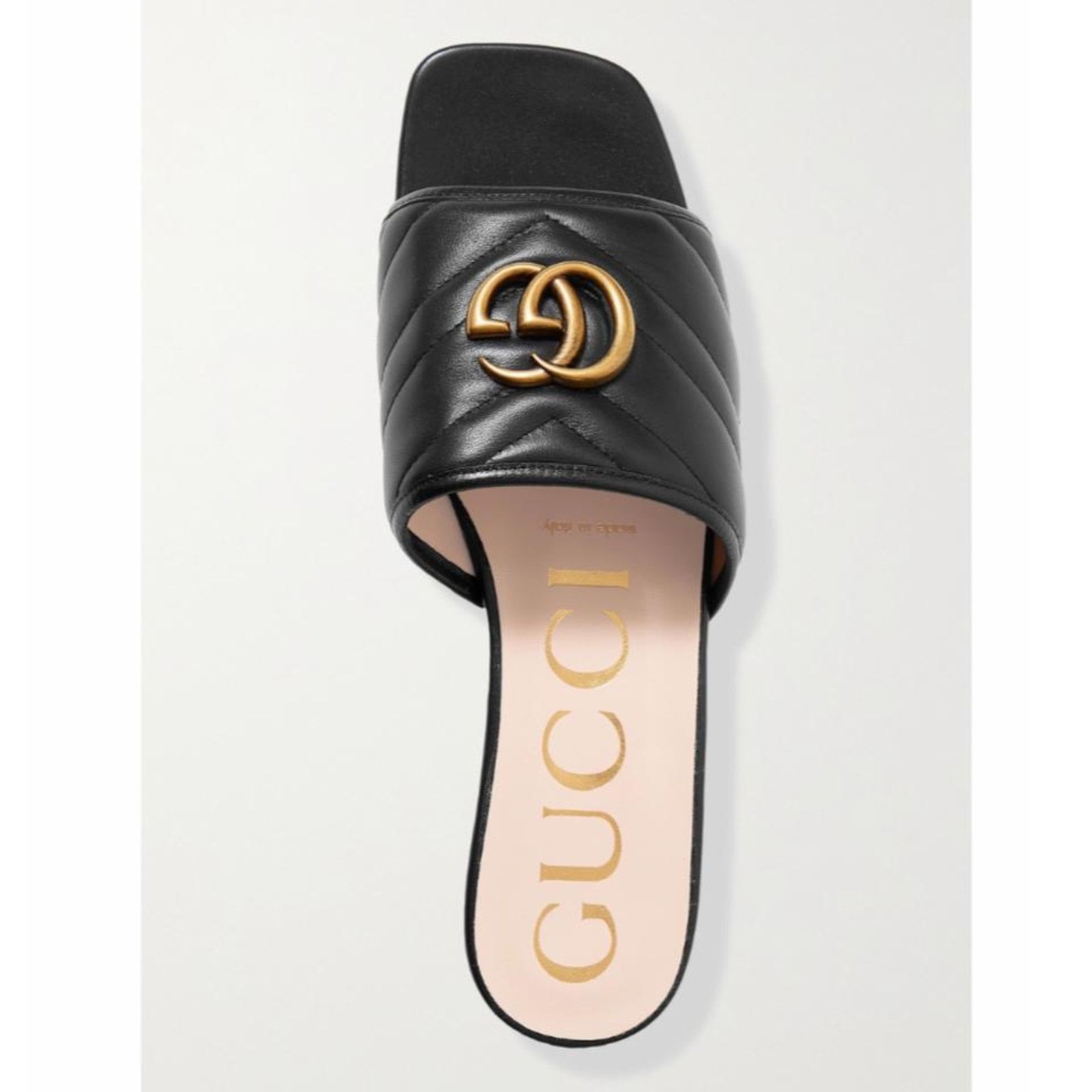 Gucci GUCCI Jolie Marmont GG logo quilted leather slippers slides Size US 7 / IT 37 - 5 Thumbnail