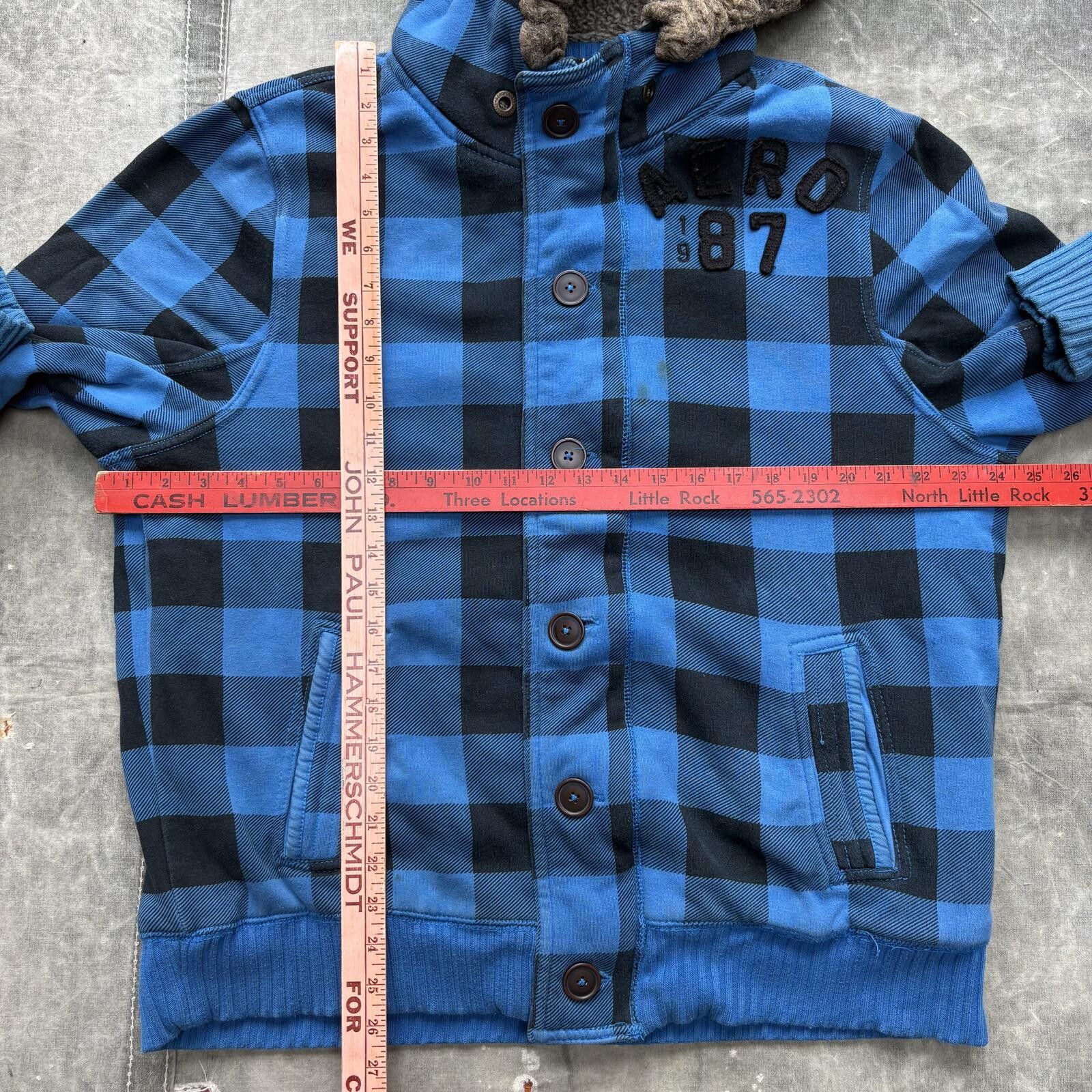 Aeropostale Vintage Y2K Aeropostale Plaid Sherpa Lined Full Zip Hoodie Size US XL / EU 56 / 4 - 5 Thumbnail
