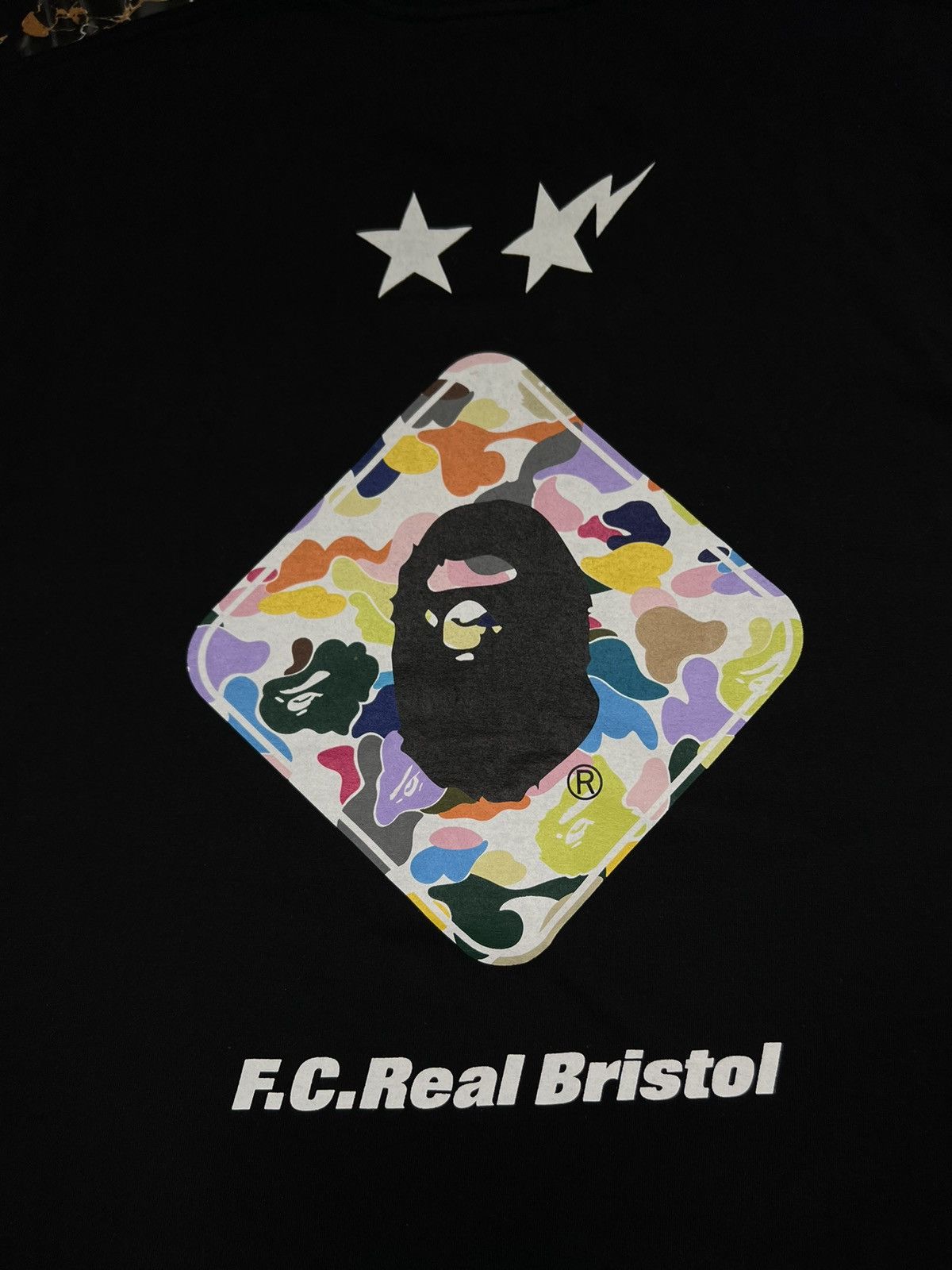 Bape × F.C. Real Bristol A BATHING APE FC BRISTOL BAPE TEE RARE