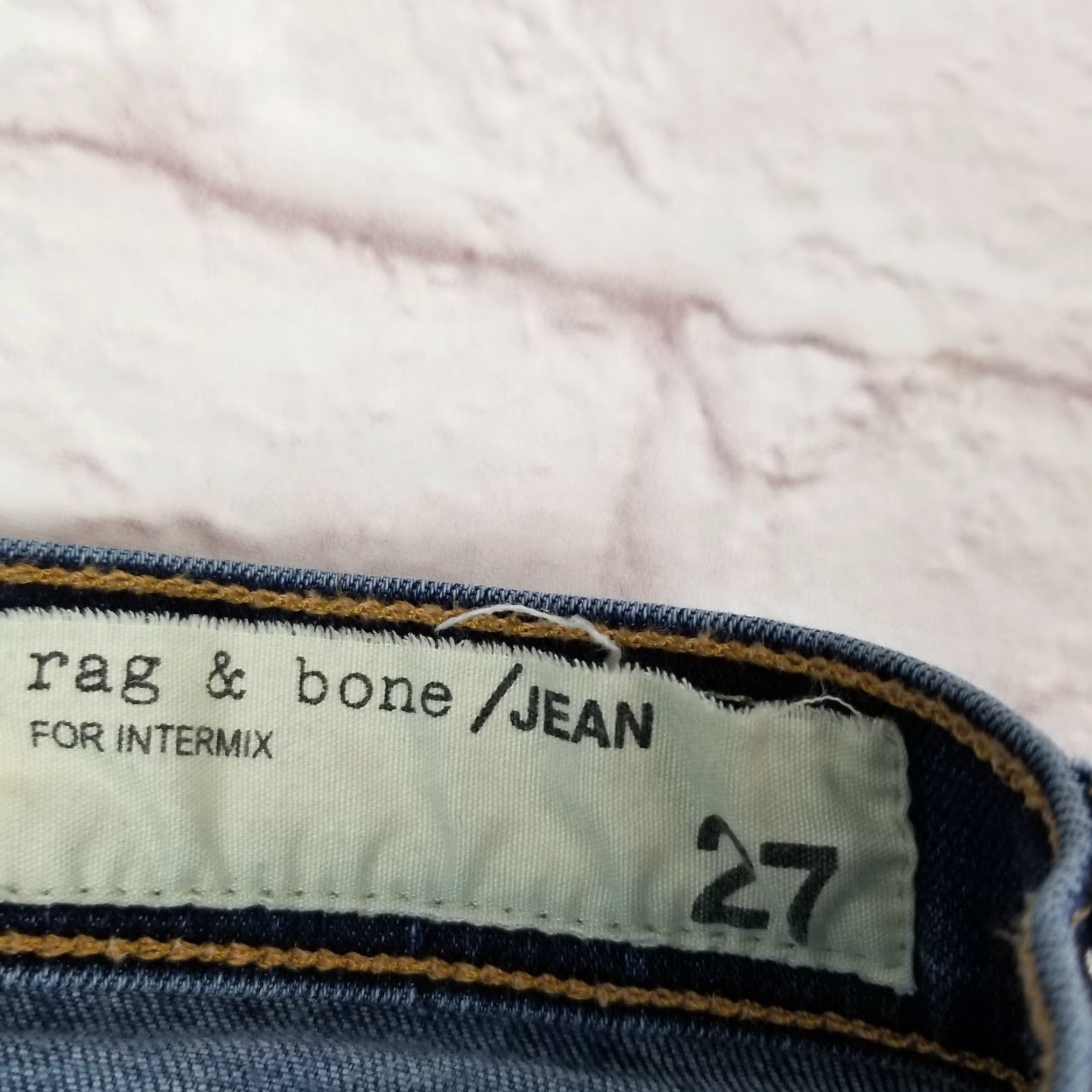 Rag & Bone Rag & Bone Skinny Jeans Junior Teens Size 27 Blue Denim Low Rise Distressed Size 27" / US 4 / IT 40 - 4 Thumbnail