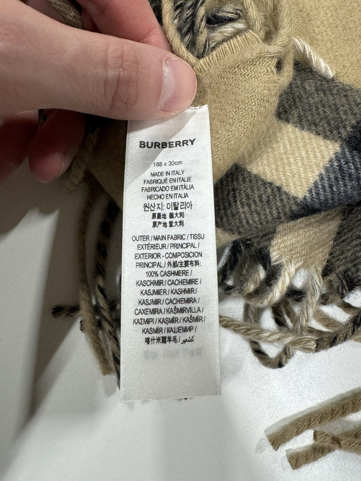 Burberry Burberry Check Reversible Cashmere Scarf NEW 700$ Size ONE SIZE - 6 Thumbnail