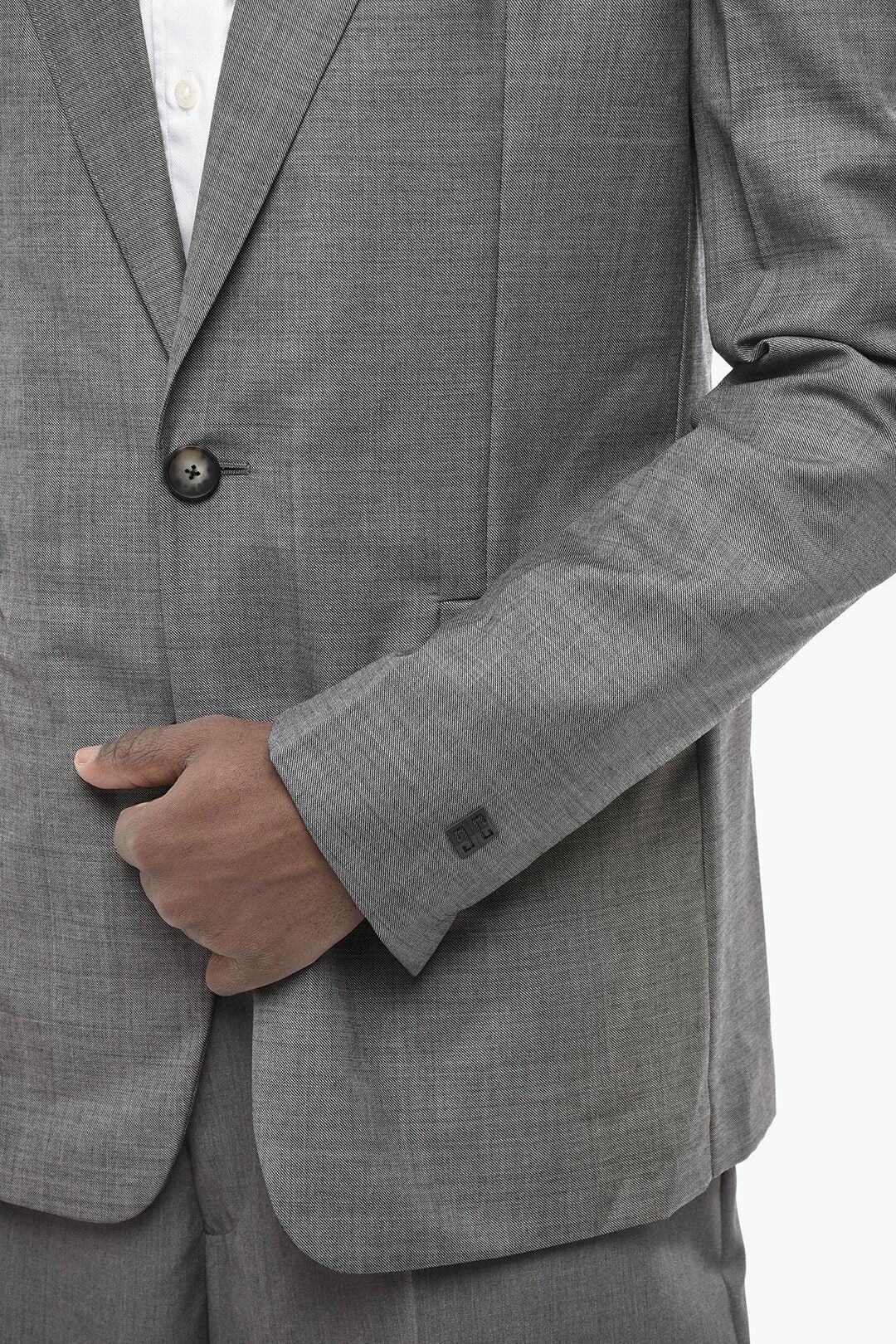 Givenchy og1mm0326 Unlined Slim-Fit Wool Blazer in Grey Size US M / EU 48-50 / 2 - 3 Thumbnail