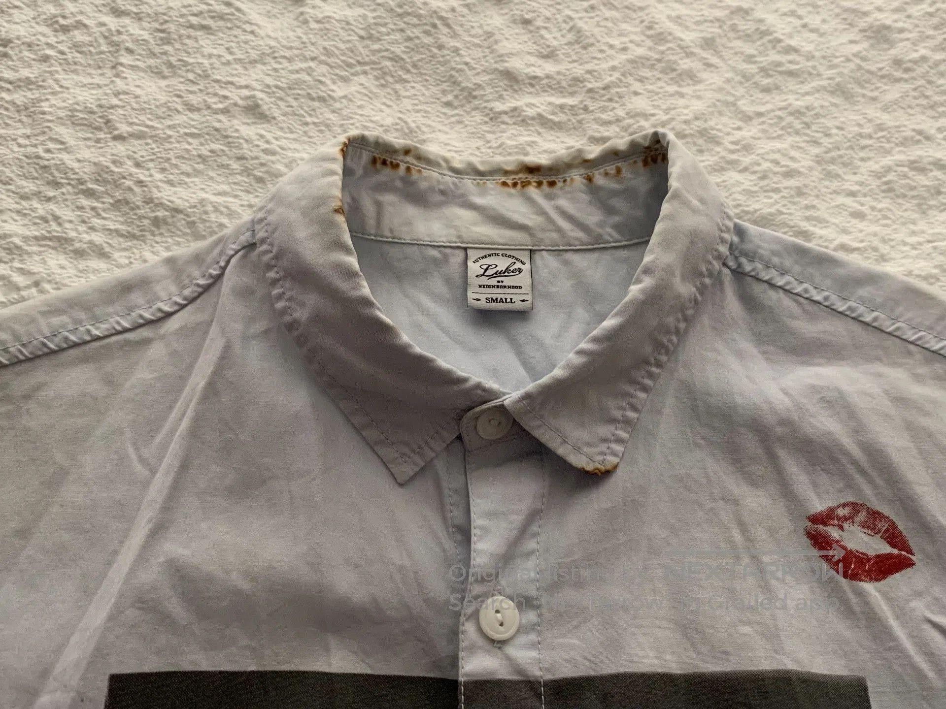 Neighborhood Neighborhood Burned Lip Print Shirt Vest Remake. Size US S / EU 44-46 / 1 - 3 Thumbnail
