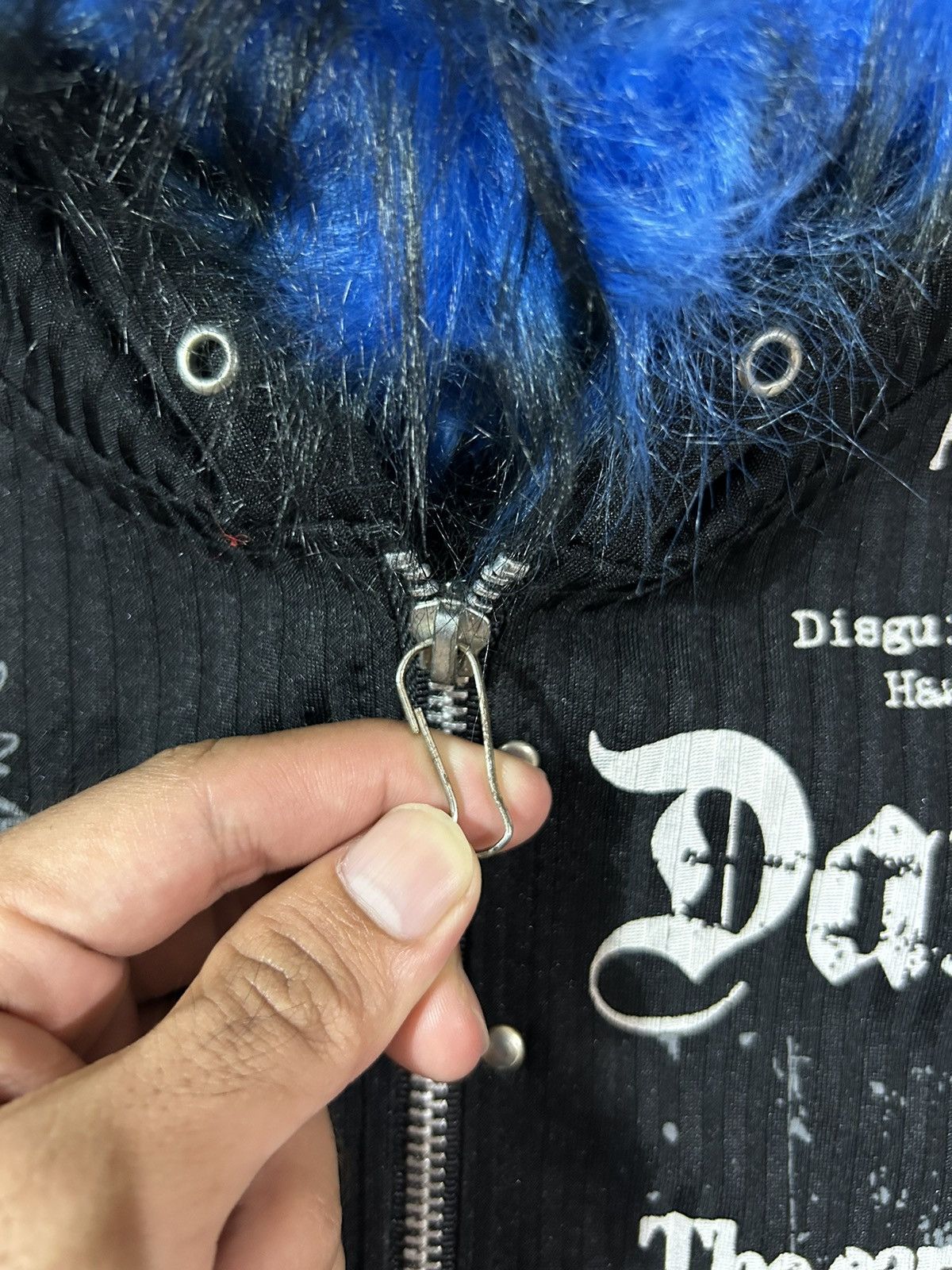💥RARE💥Faux Fur Hoodie Zip Poem if6w9 LgB style