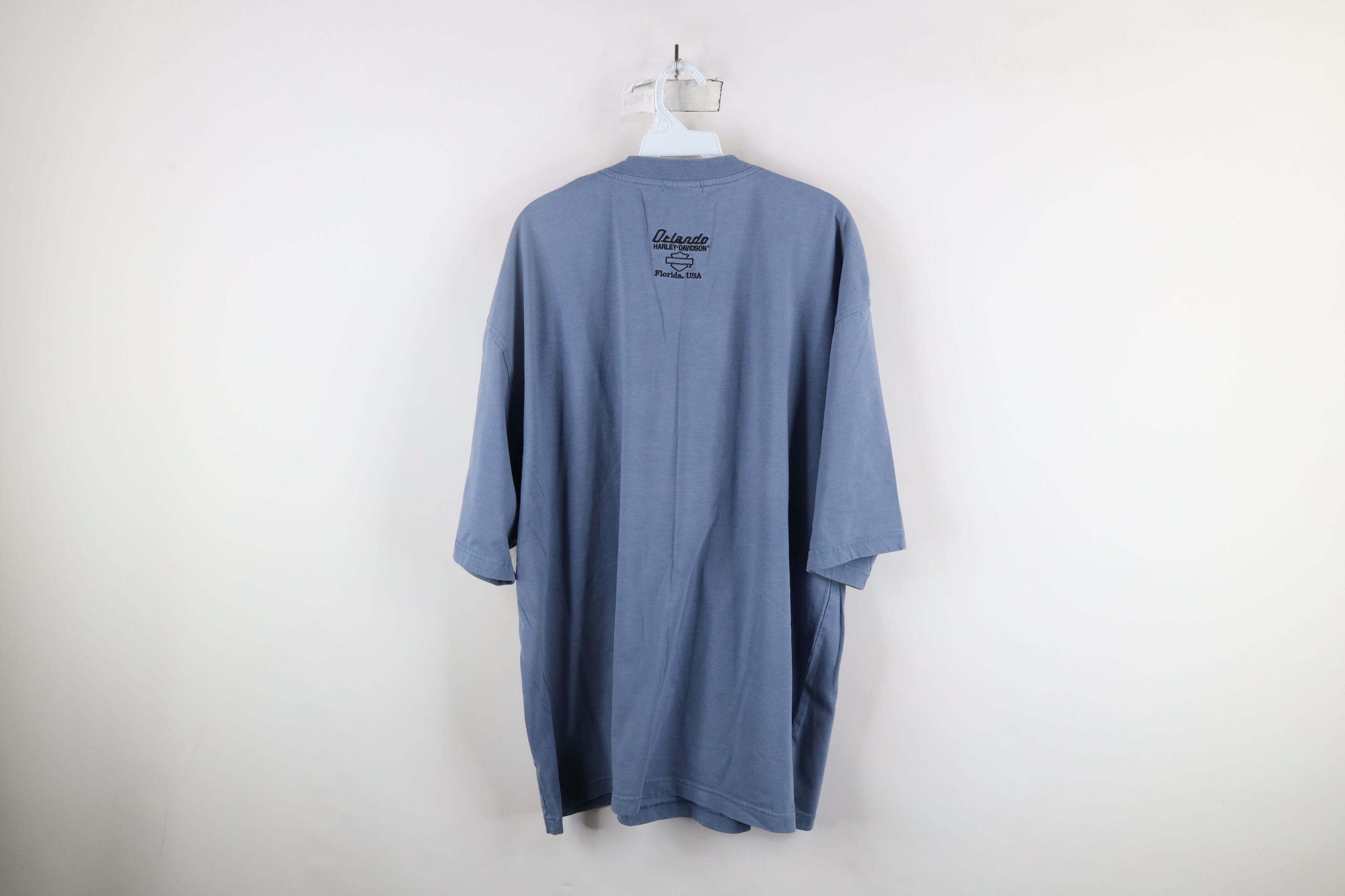 Harley Davidson × Vintage Vintage Harley Davidson Out Orlando Florida T-Shirt Blue Size US XXL / EU 58 / 5 - 10 Thumbnail