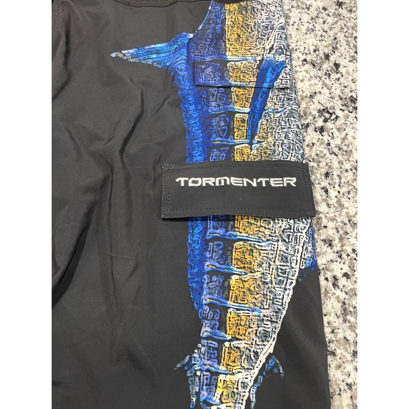 Vintage Tormenter Board Shorts Trunks Mens 42 Black Cargo Pocket Surf Swim Fishing Size US 42 / EU 58 - 2 Thumbnail