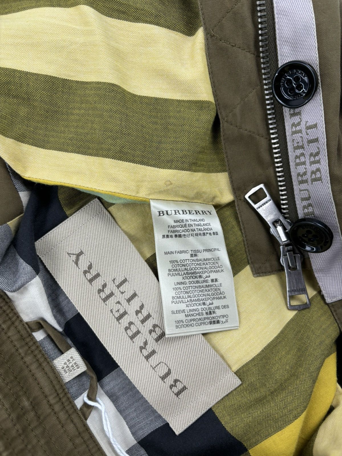 Burberry × Burberry Prorsum × Designer BRIT Nova Check Khaki Coat Hooded Trench Zip Jacket Bomber USA 4 UK 6 Size S / US 4 / IT 40 - 13 Thumbnail