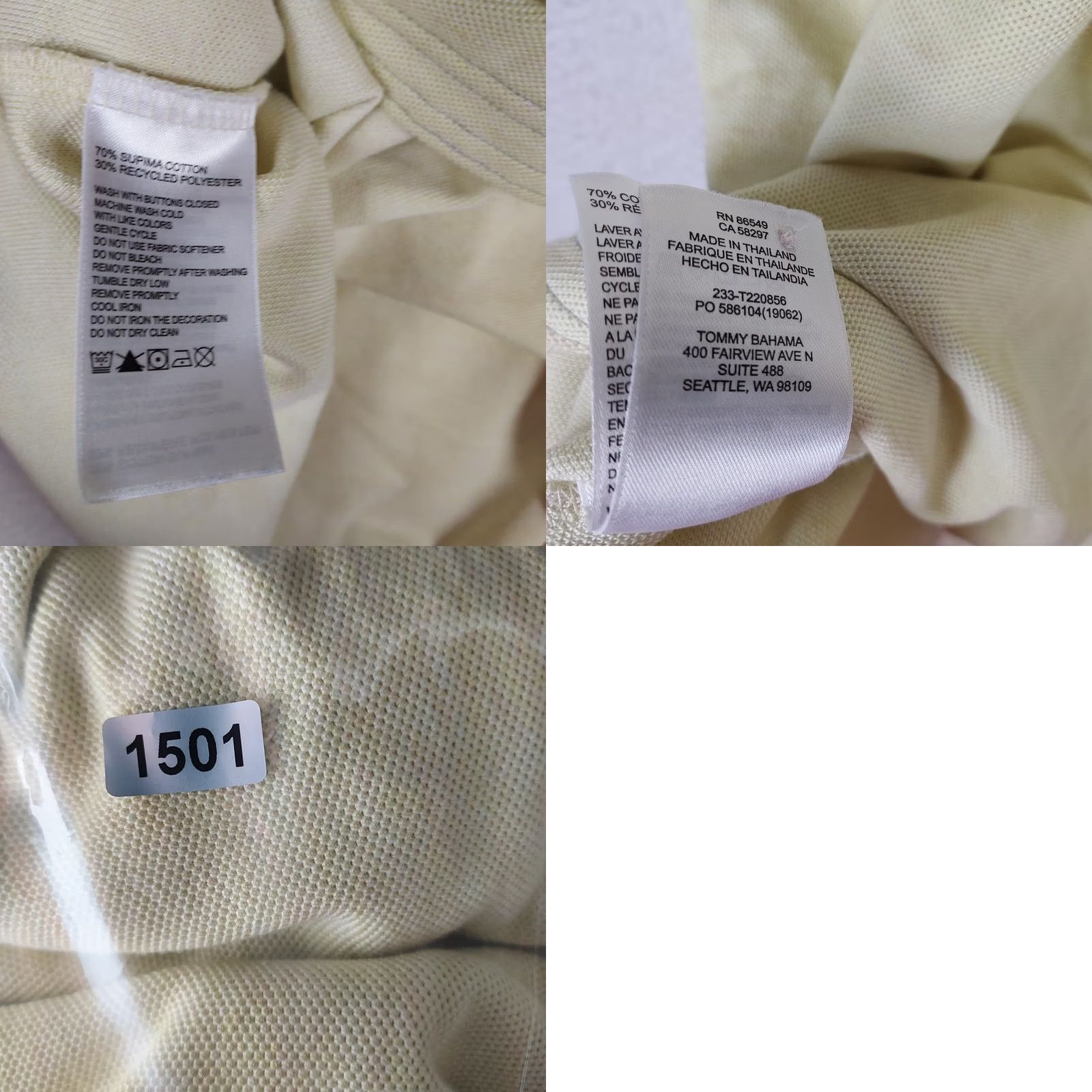 Tommy Bahama Tommy Bahama IslandZone Supima Polo Shirt Mens XL Yellow Short Sleeve Size US XL / EU 56 / 4 - 8 Thumbnail