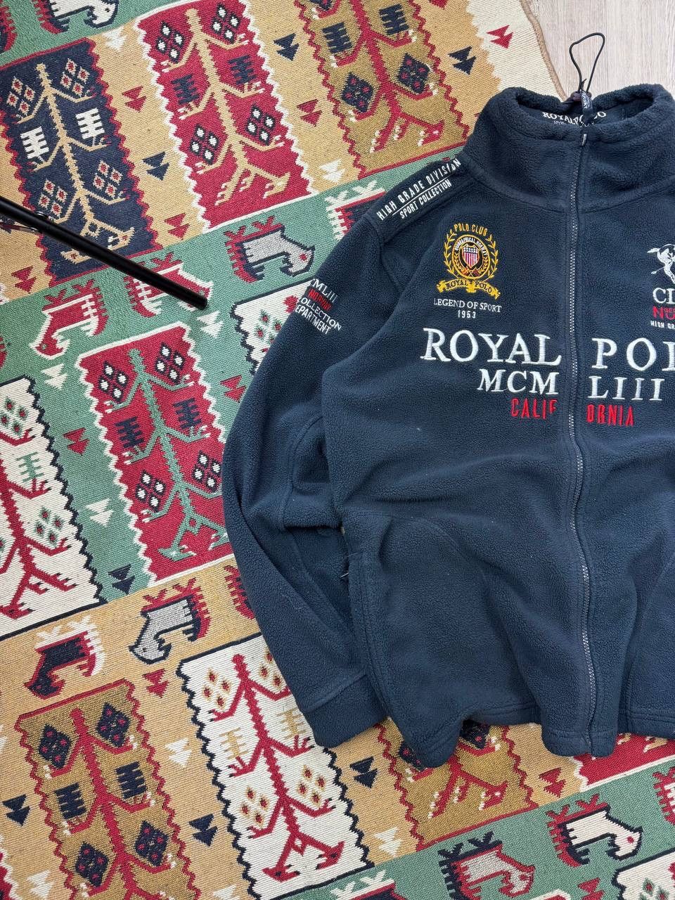 Japanese Brand × Vintage Vintage Royal Polo Y2K Fleece Zip Up Hoodie Size US M / EU 48-50 / 2 - 3 Thumbnail