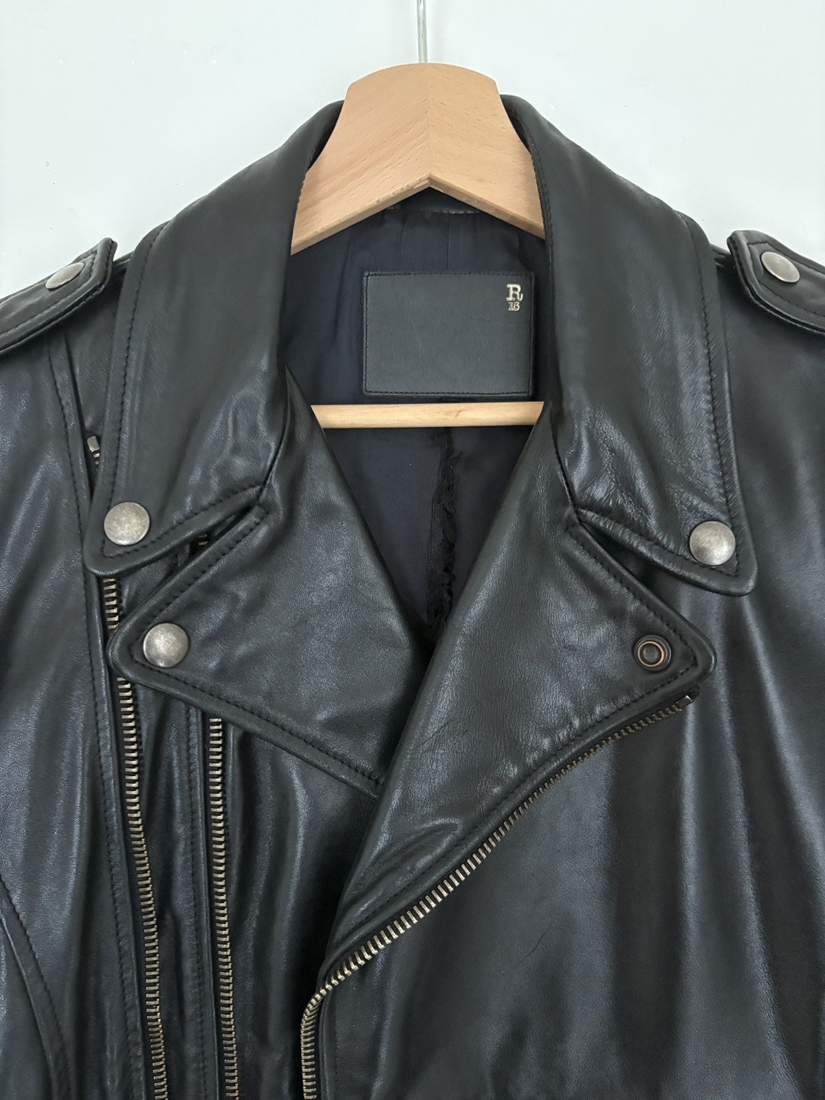 R13 R13 Leather Moto Jacket Black Size US M / EU 48-50 / 2 - 8 Thumbnail