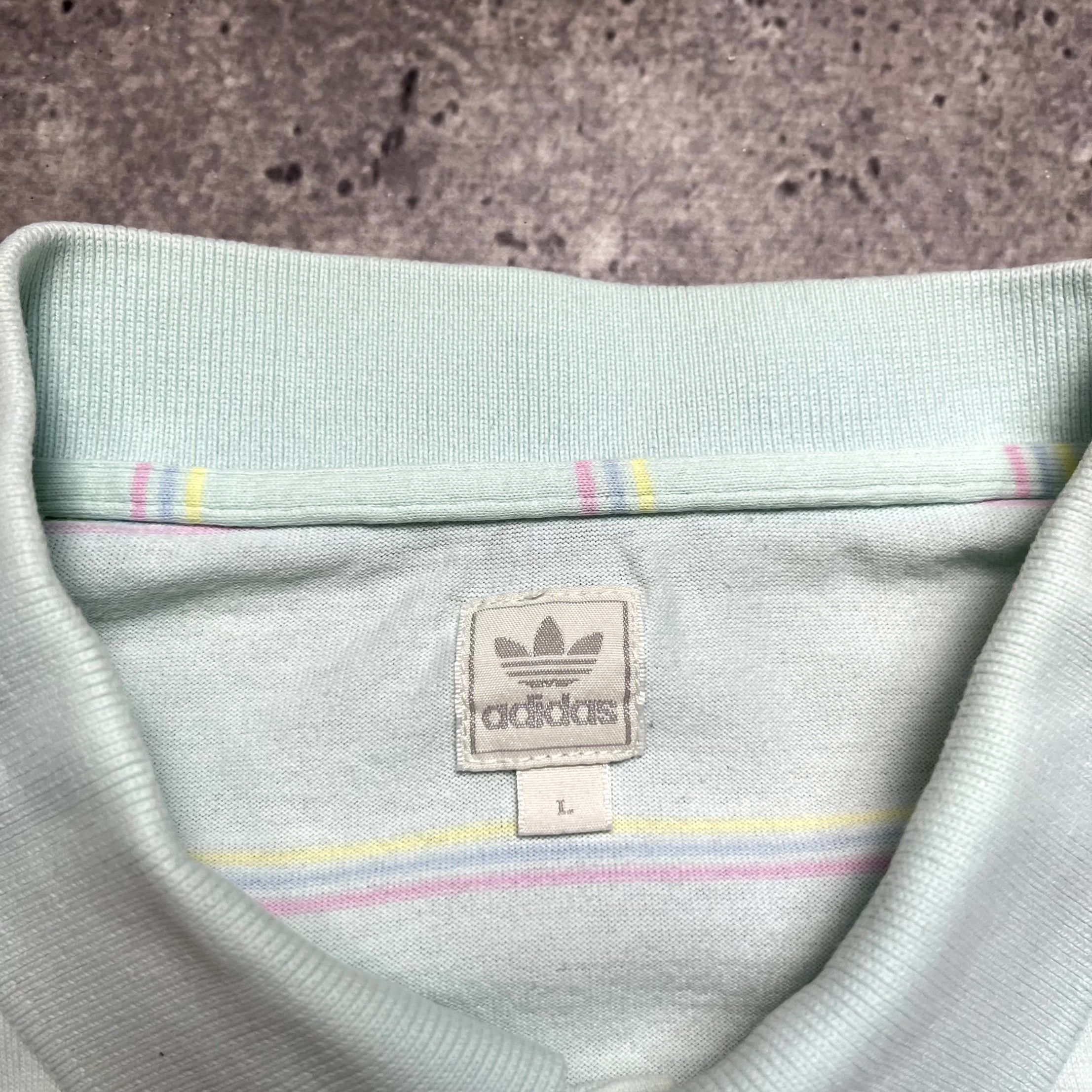 Adidas Y2K Adidas Striped Polo T-Shirt Blue Short Sleeve Size L Size US L / EU 52-54 / 3 - 5 Thumbnail
