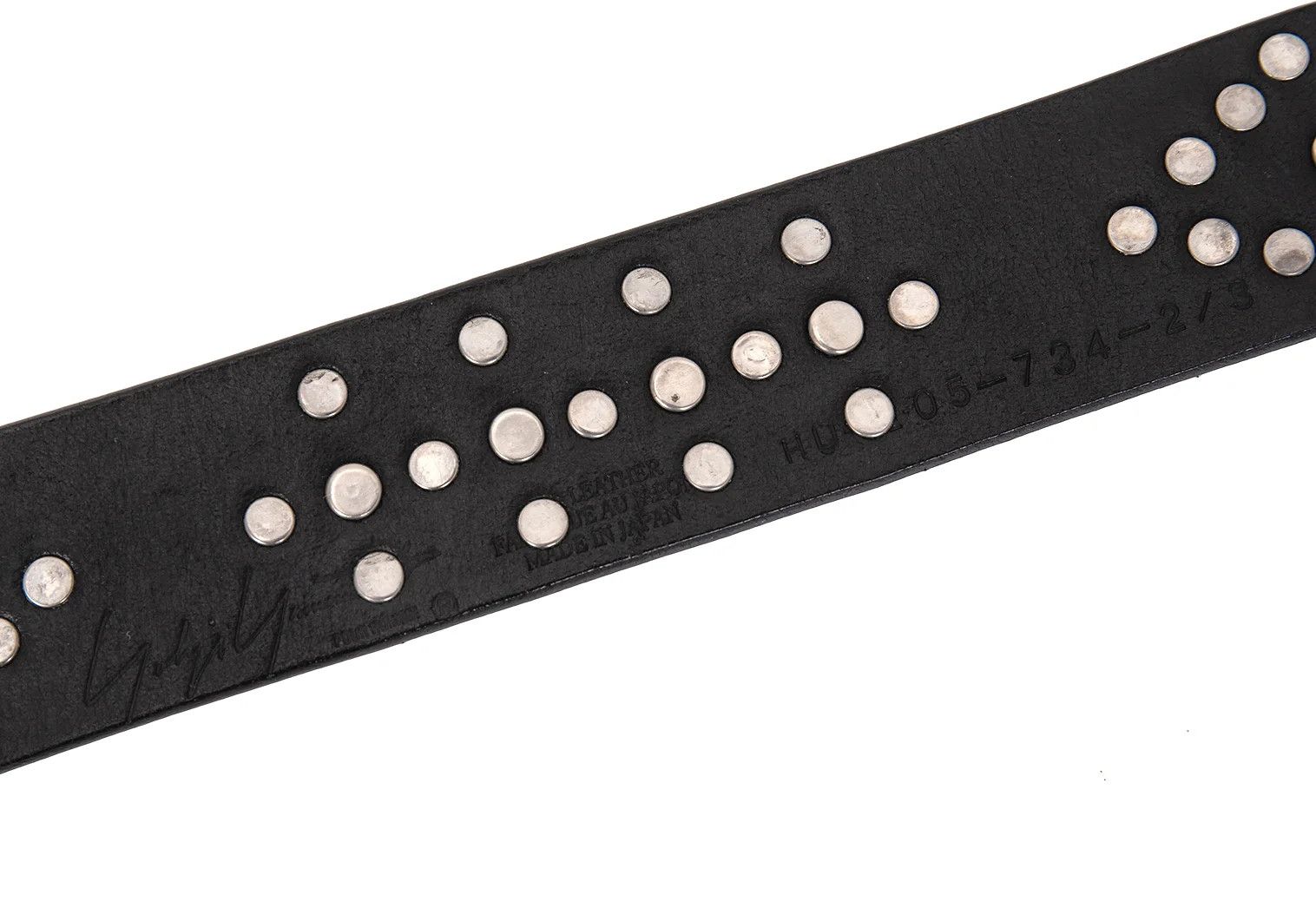 Yohji Yamamoto Yohji Yamamoto Studded Leather Belt Black Size ONE SIZE - 10 Thumbnail