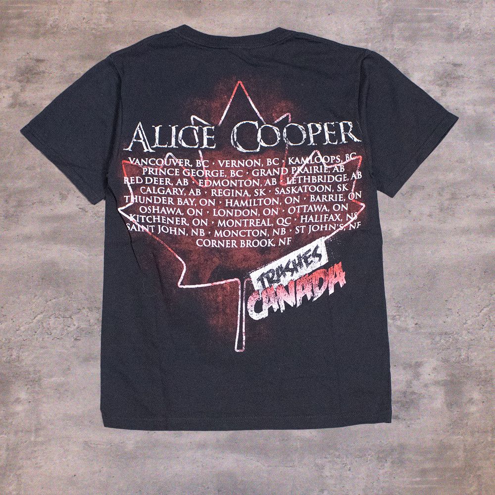 Band Tees × Jerzees × Vintage Y2K 2000's Alice Cooper Trashes Canada Tour Black T-Shirt Size US M / EU 48-50 / 2 - 2 Thumbnail