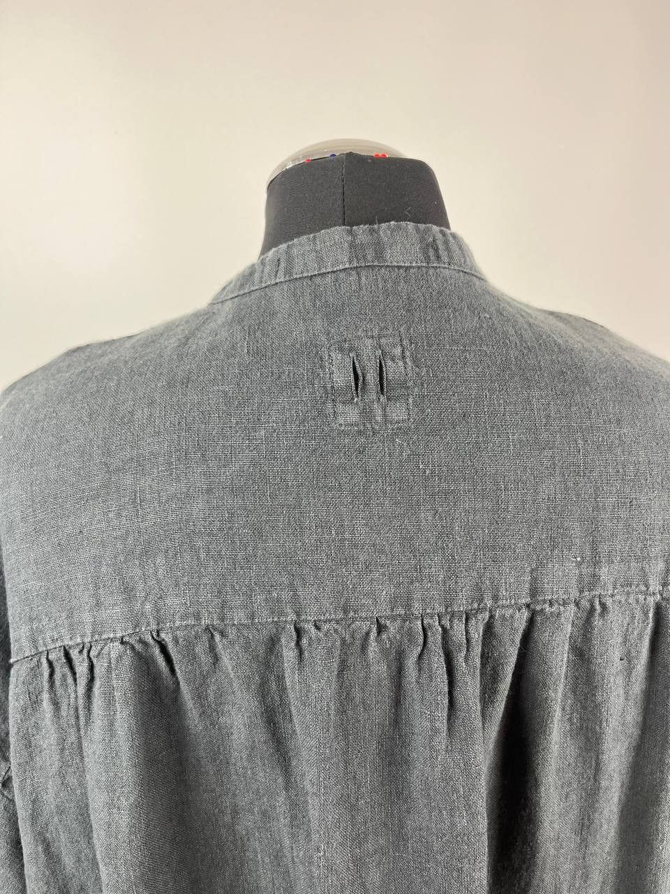hannes roether Hannes Roether 100% Pure Linen Midi Kaftan Gray Dress Size M / US 6-8 / IT 42-44 - 6 Thumbnail