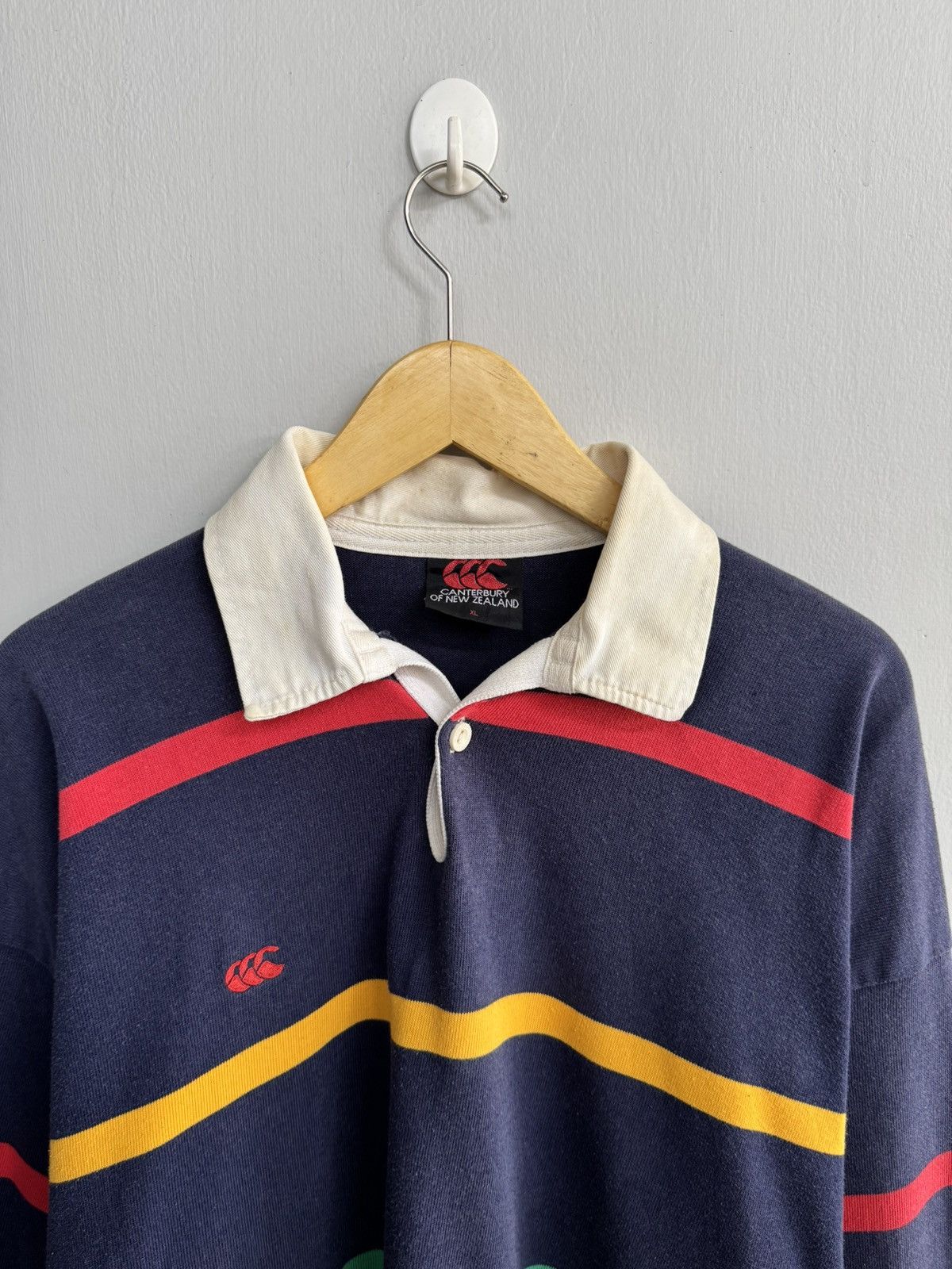 Canterbury of New Zealand VINTAGE CANTERBURY OF NEW ZEALAND RUGBY STRIPE LONG SHIRT Size US XL / EU 56 / 4 - 2 Thumbnail