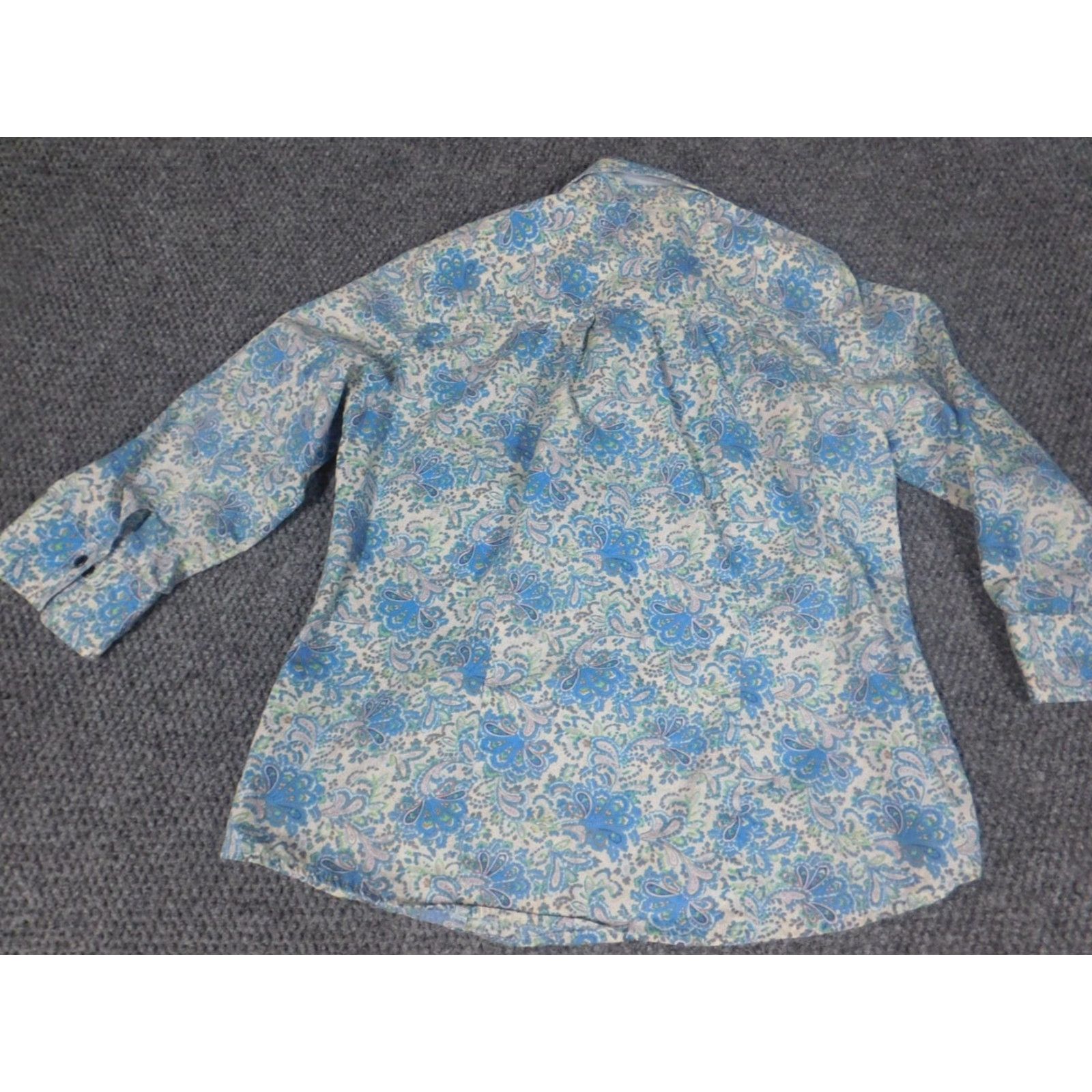 Vintage Harve Benard Womens Blouse Small blue floral button down Size S / US 4 / IT 40 - 7 Thumbnail