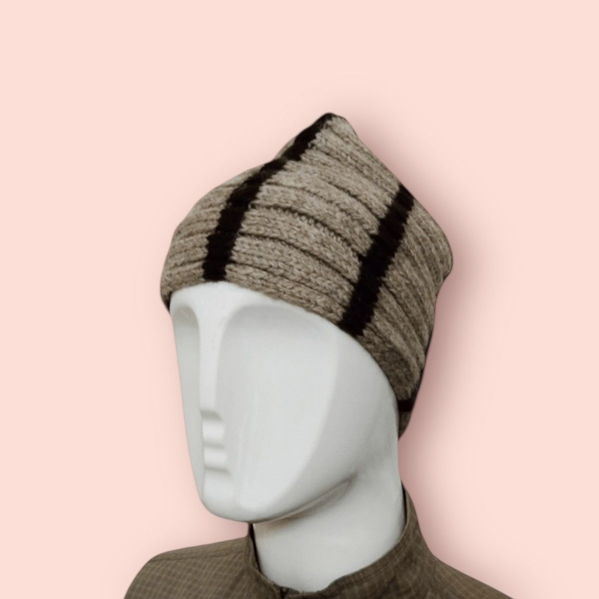 Japanese Brand VERSATILE ROLLED KNITTED WOOL BEANIE HAT Size ONE SIZE - 5 Thumbnail