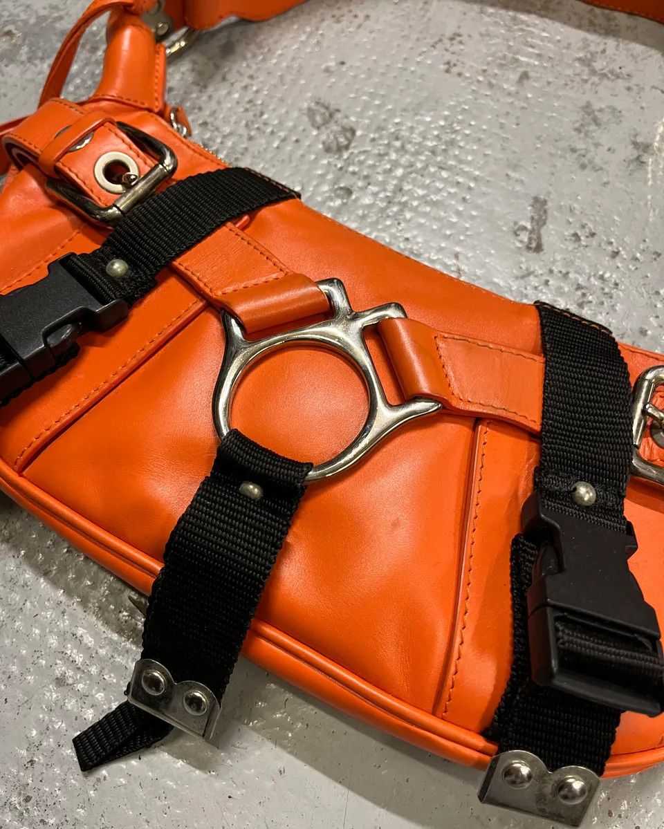 Dolce & Gabbana AW2003 Dolce & Gabbana Orange Leather Bondage Shoulder Bag Size ONE SIZE - 6 Thumbnail
