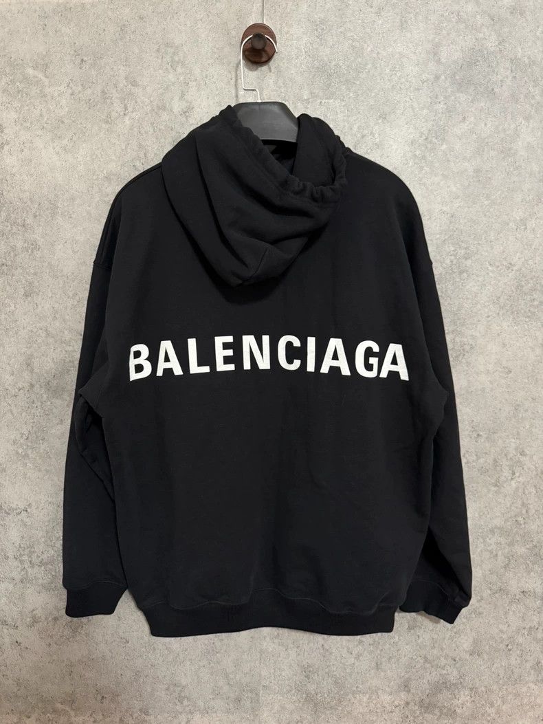Balenciaga Balenciaga Hoodie Hoodie back monogrammed logo loose black Size US XS / EU 42 / 0 - 1 Thumbnail