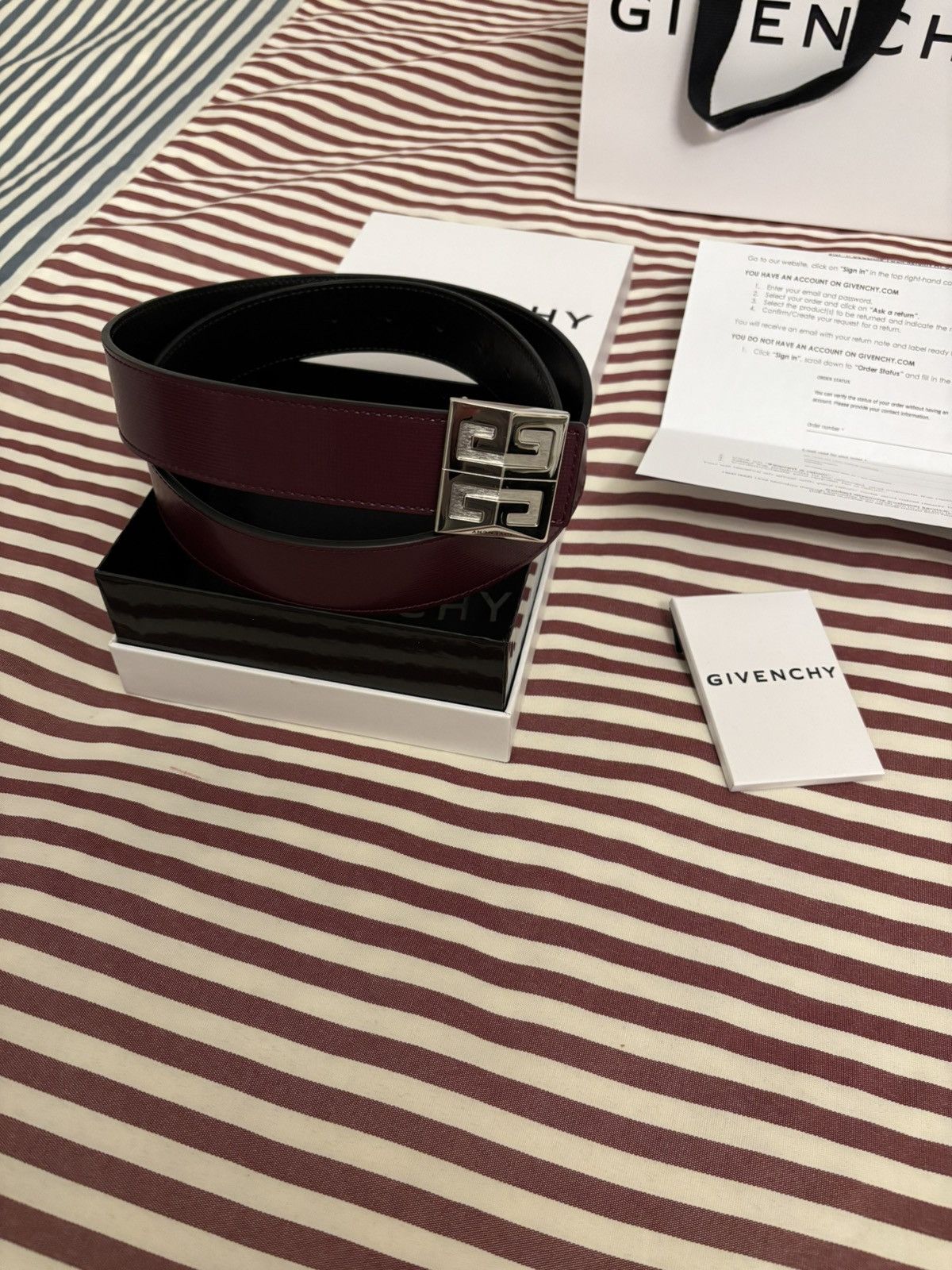 Givenchy GIVENCHY 4G REVERSIBLE BELT IN 4G CLASSIC LEATHER Size 32 - 3 Thumbnail