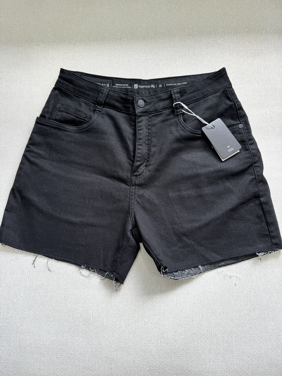 Osklen Osklen Denim Jean Denim Black 4-Way Stretch Shorts Size US 32 / EU 48 - 1 Thumbnail