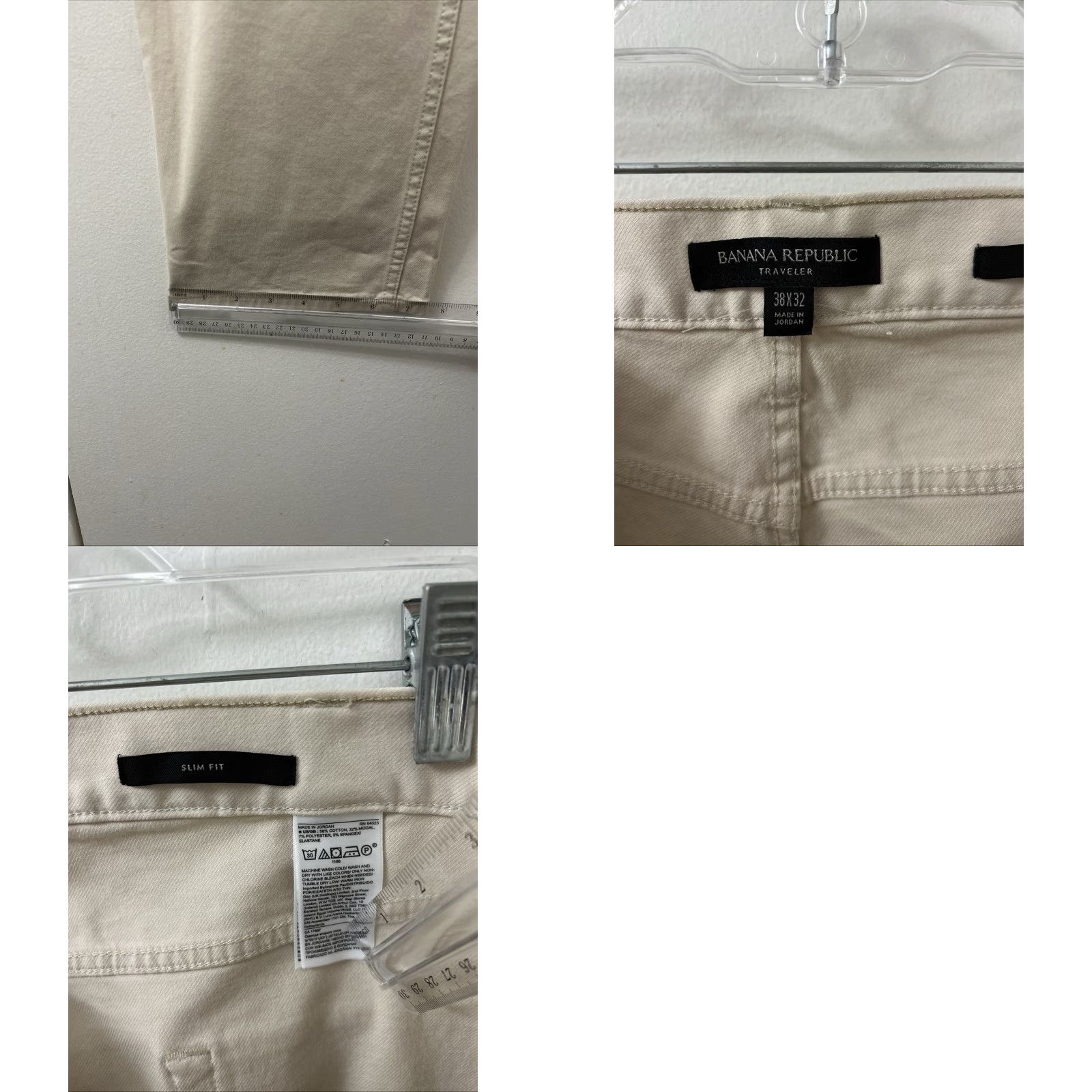 Banana Republic Banana Republic Traveler Pants Mens Size 38x32 Beige Slim Fit Chino NWT Size US 38 / EU 54 - 8 Thumbnail