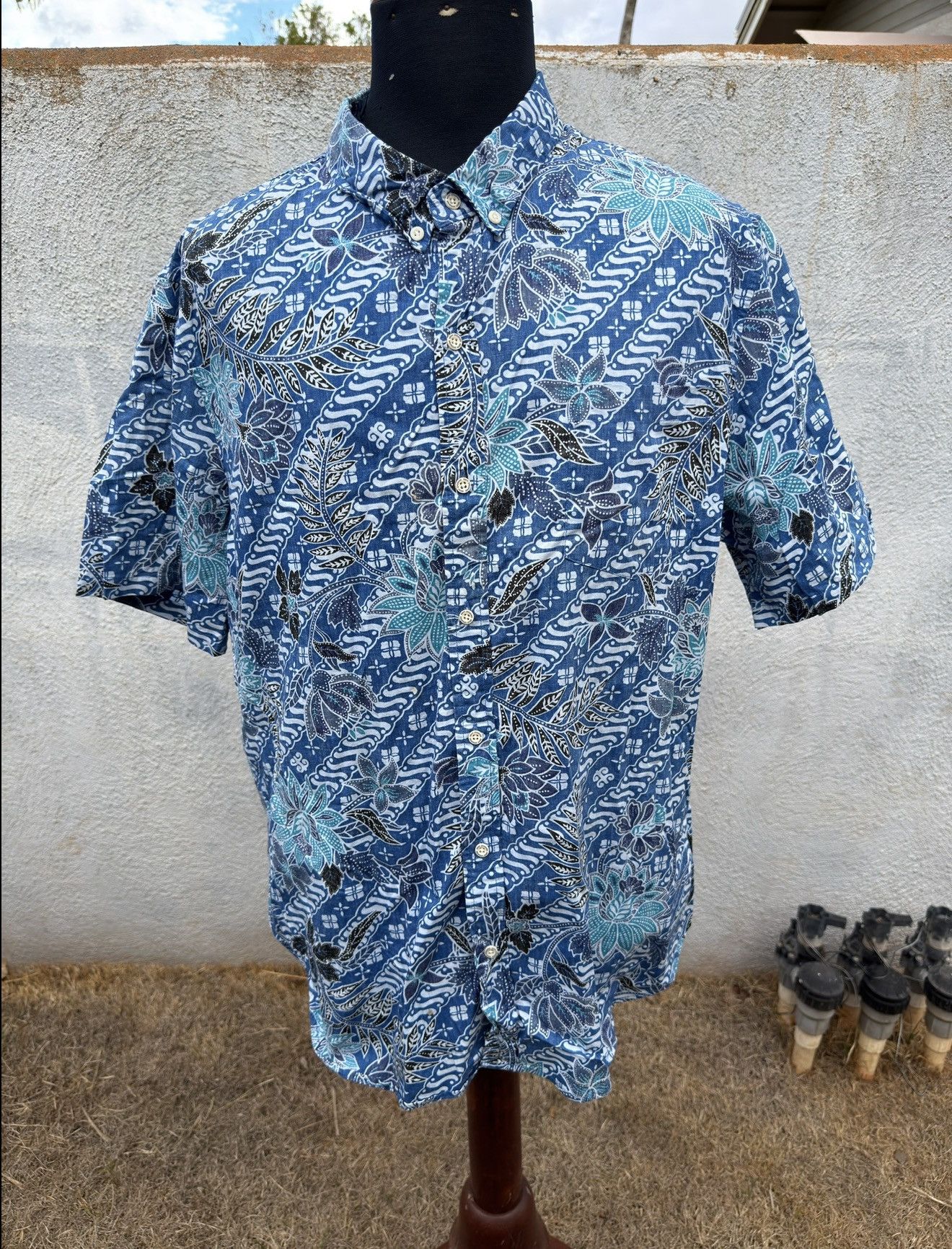Reyn Spooner PreOwned Reyn Spooner Tailored Fit Hawaiian Men's XXL Blue Size US XXL / EU 58 / 5 - 1 Thumbnail
