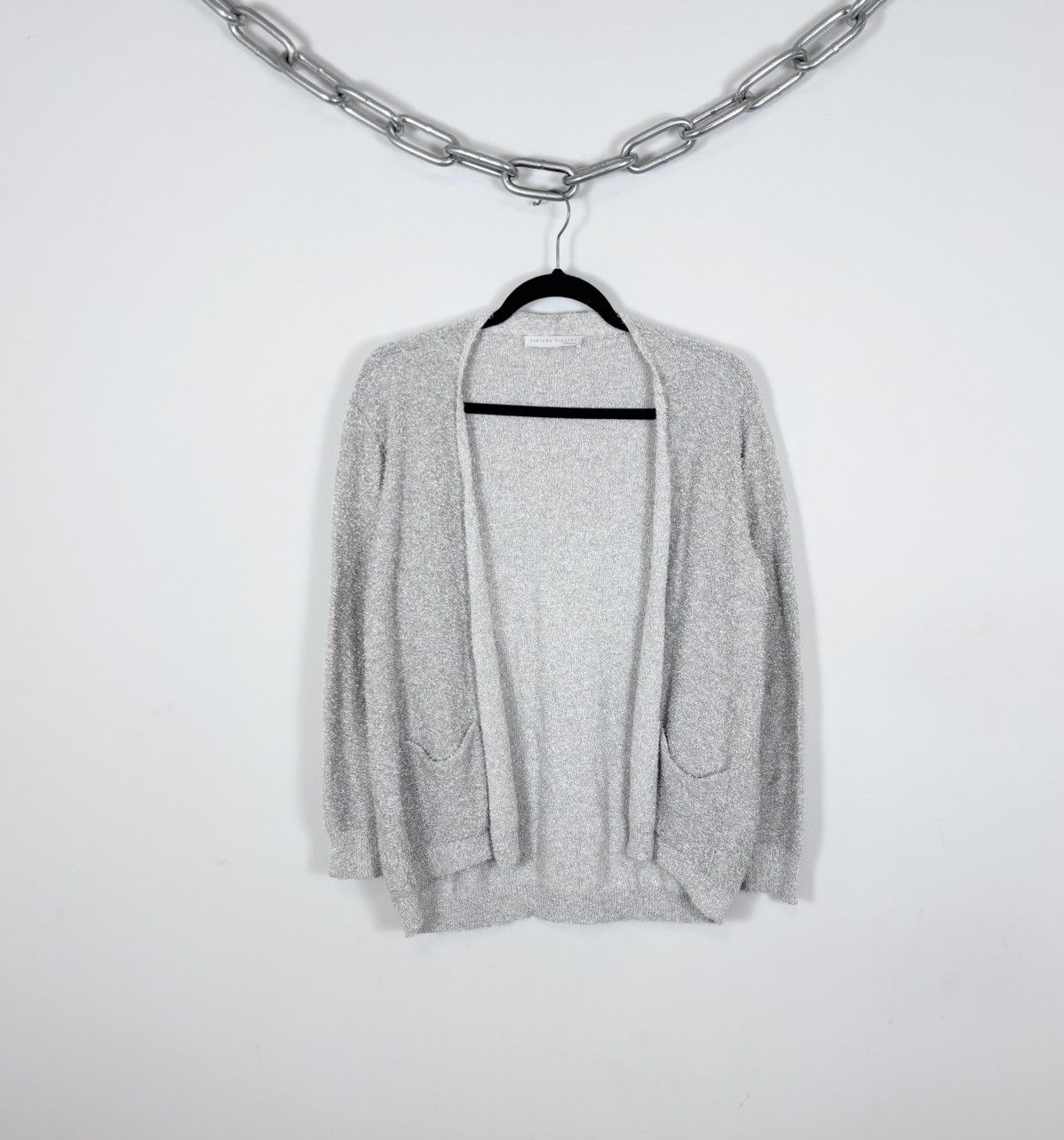 Fabiana Filippi Fabiana Filippi Women’s Grey Cashmere Blend Cardigan Sweater Size M / US 6-8 / IT 42-44 - 2 Thumbnail