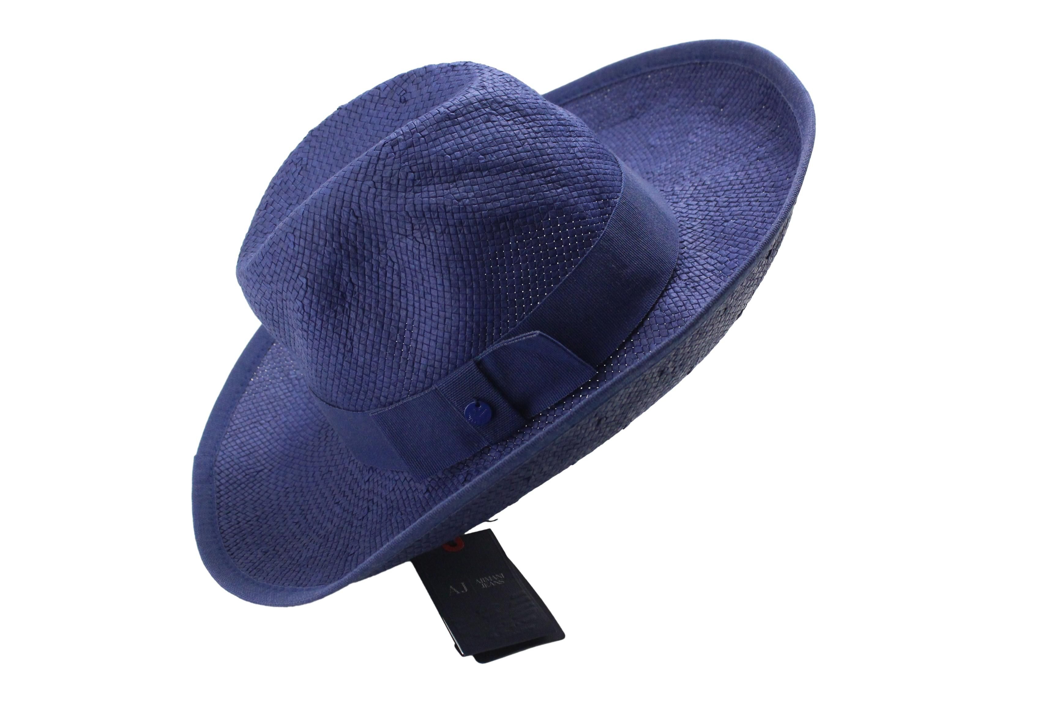 Armani ARMANI JEANS C5453 Hat Women's ONE SIZE Ribbon Casual Blue Size ONE SIZE - 1 Thumbnail