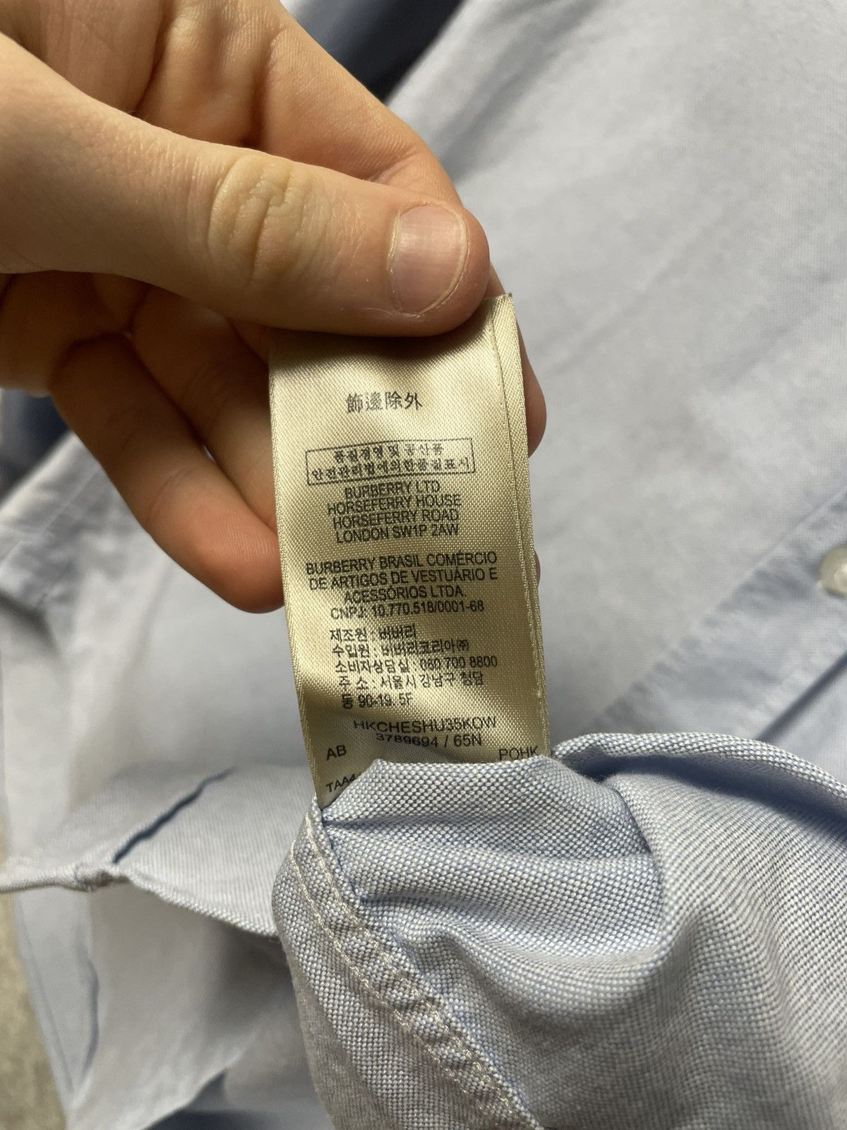 Burberry Vintage Burberry Nova Check Blue Long Sleeve Shirt Button Up Size US S / EU 44-46 / 1 - 16 Thumbnail